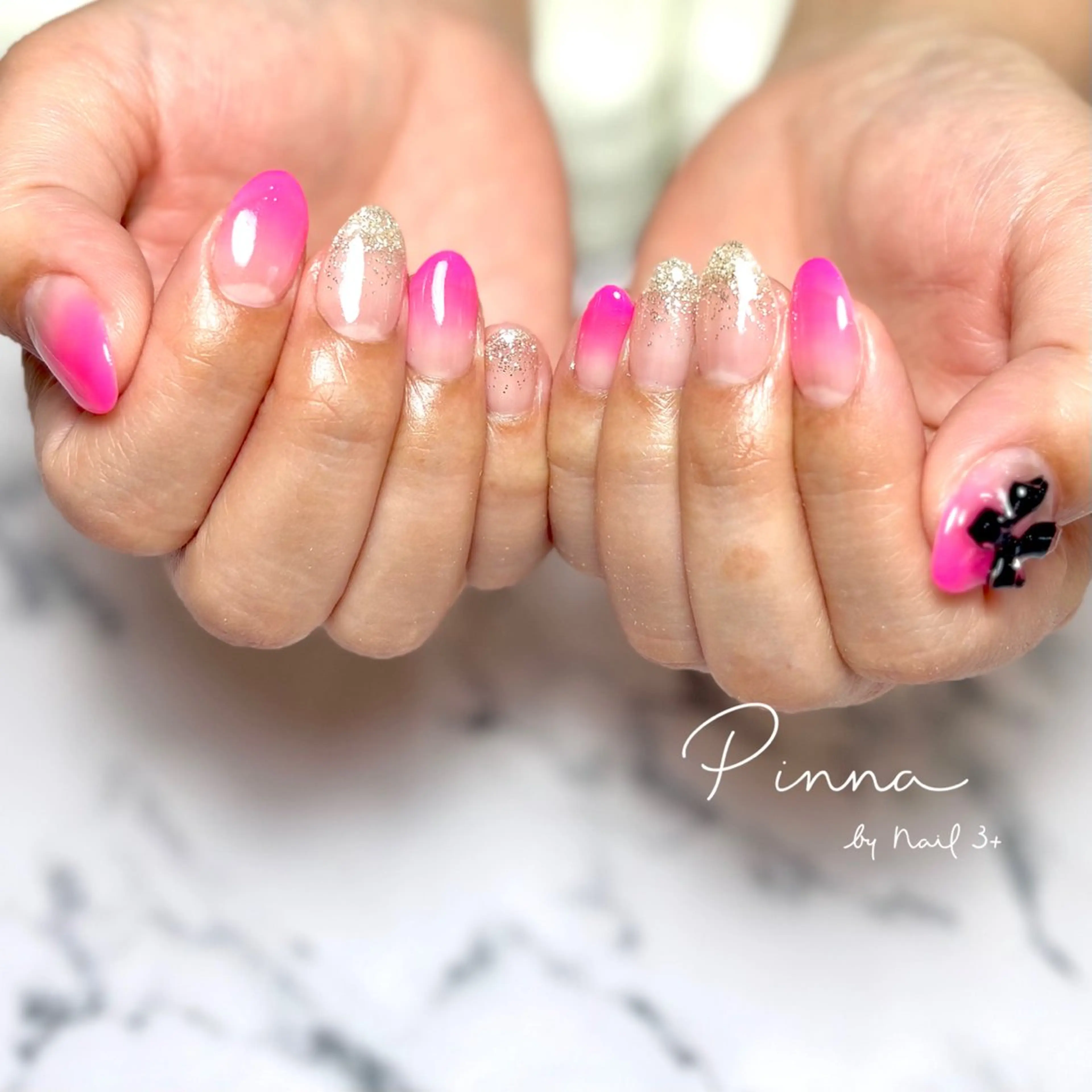 ネイル グラデーション ピンク Mayu 🌷🦋のネイルデザイン
