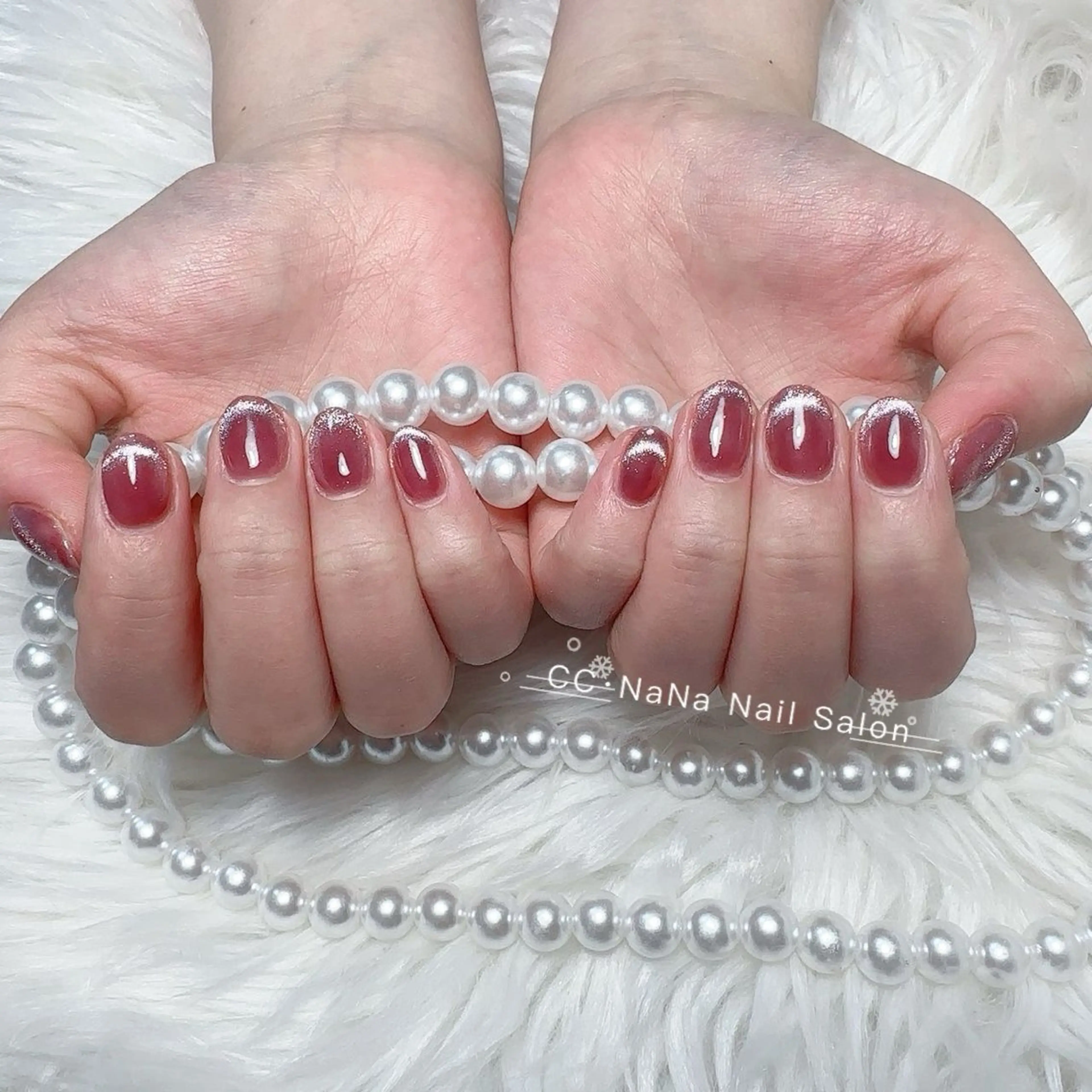 ネイル チークネイル フラッシュネイル ハート キラキラネイル 韓国ネイル ハンドネイル 💎CC・NaNa 韓国風ネイル🌙Cのネイルデザイン