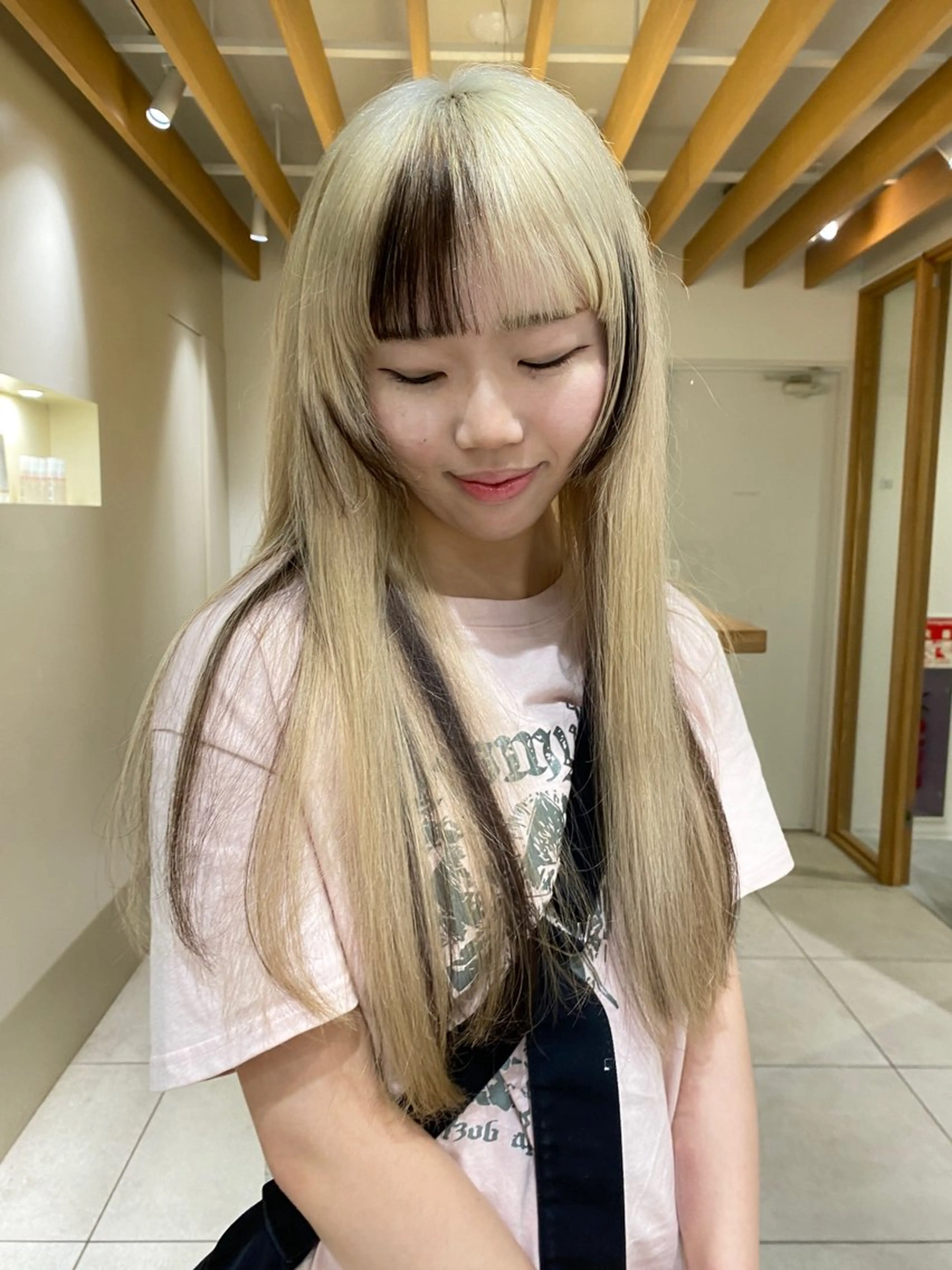 ロング カラー 似合わせカットカラー りおなのヘアスタイル