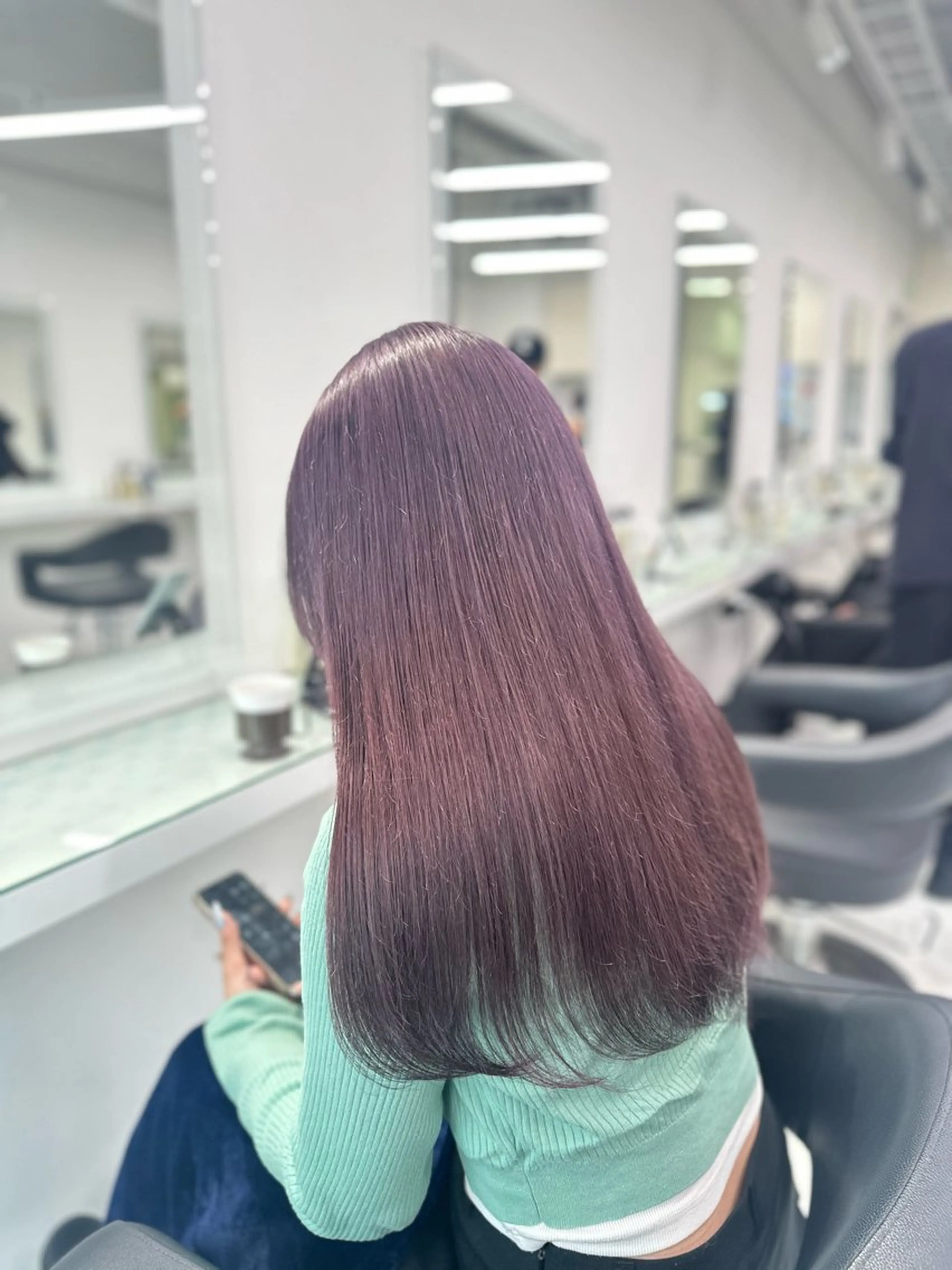 セミロング カラー ヘアカラー トリートメント ヘッドスパ ヘアセット ❄最強かわいいカラー ❄️MINA❄️のヘアスタイル