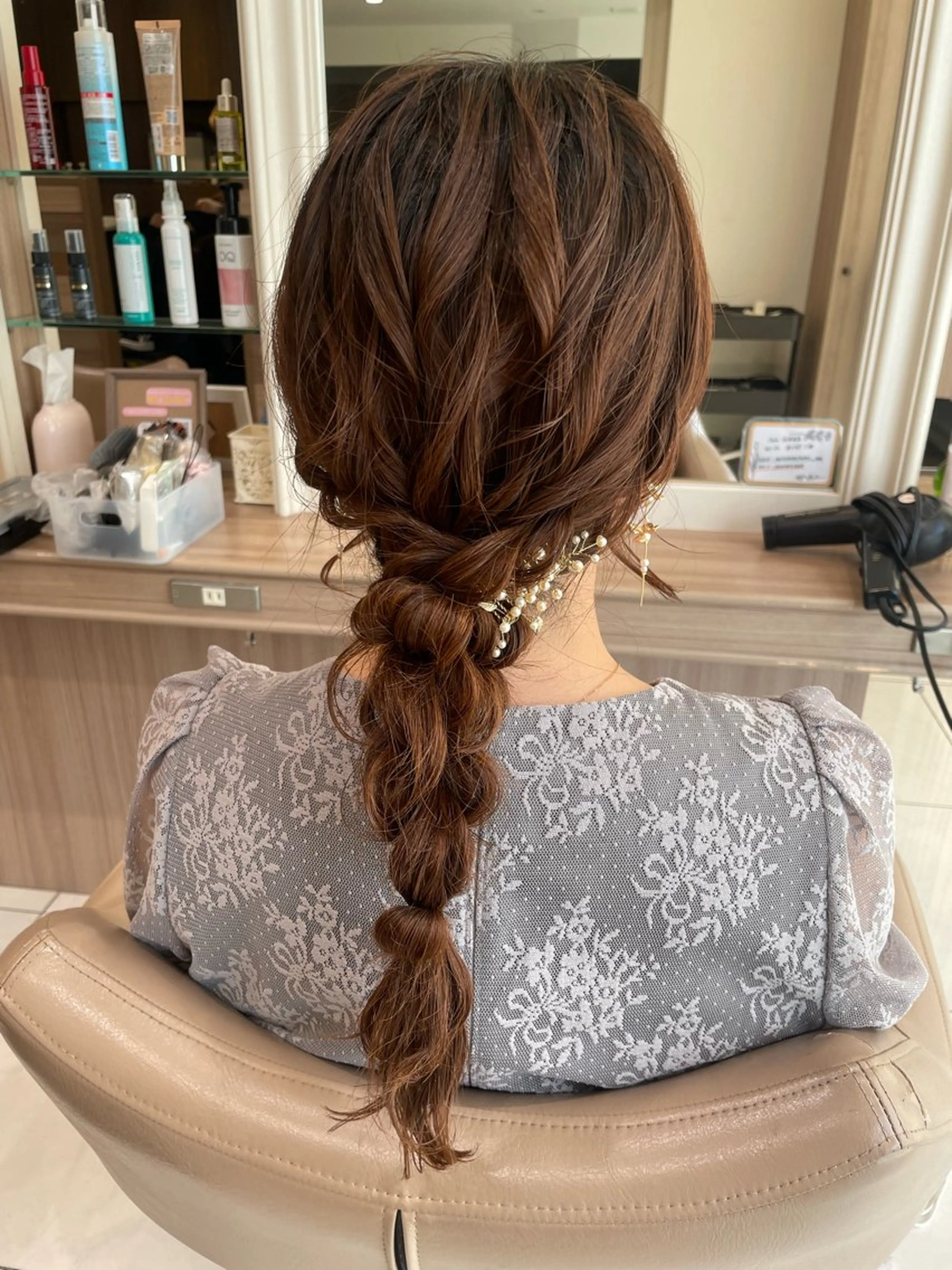 セミロング ヘアアレンジ ヘアセット 韓国ヘアメイク🎀/ 縮毛矯正✨山本媛香のヘアスタイル