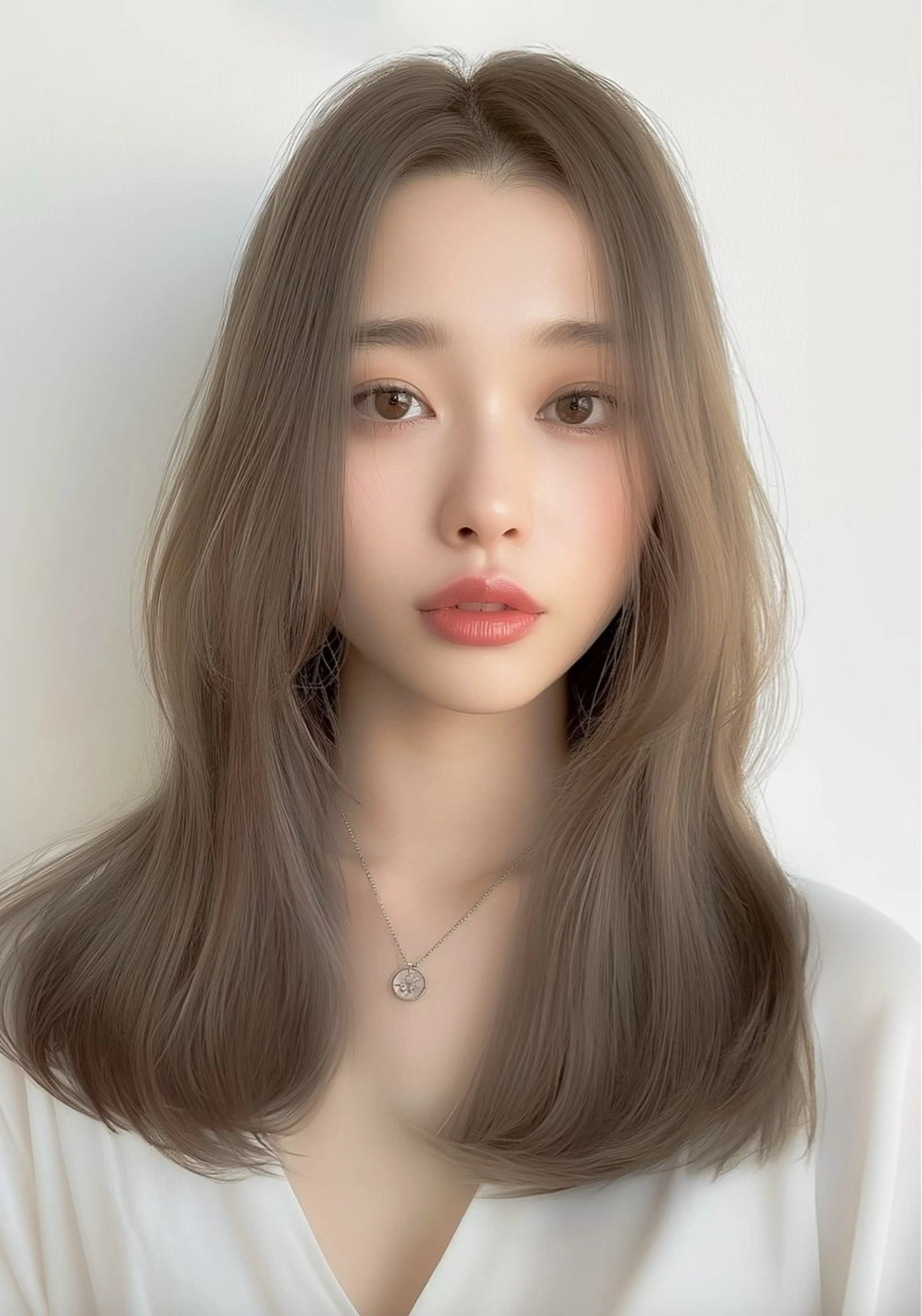 セミロング ヘアカラー 尾崎 優花のヘアスタイル