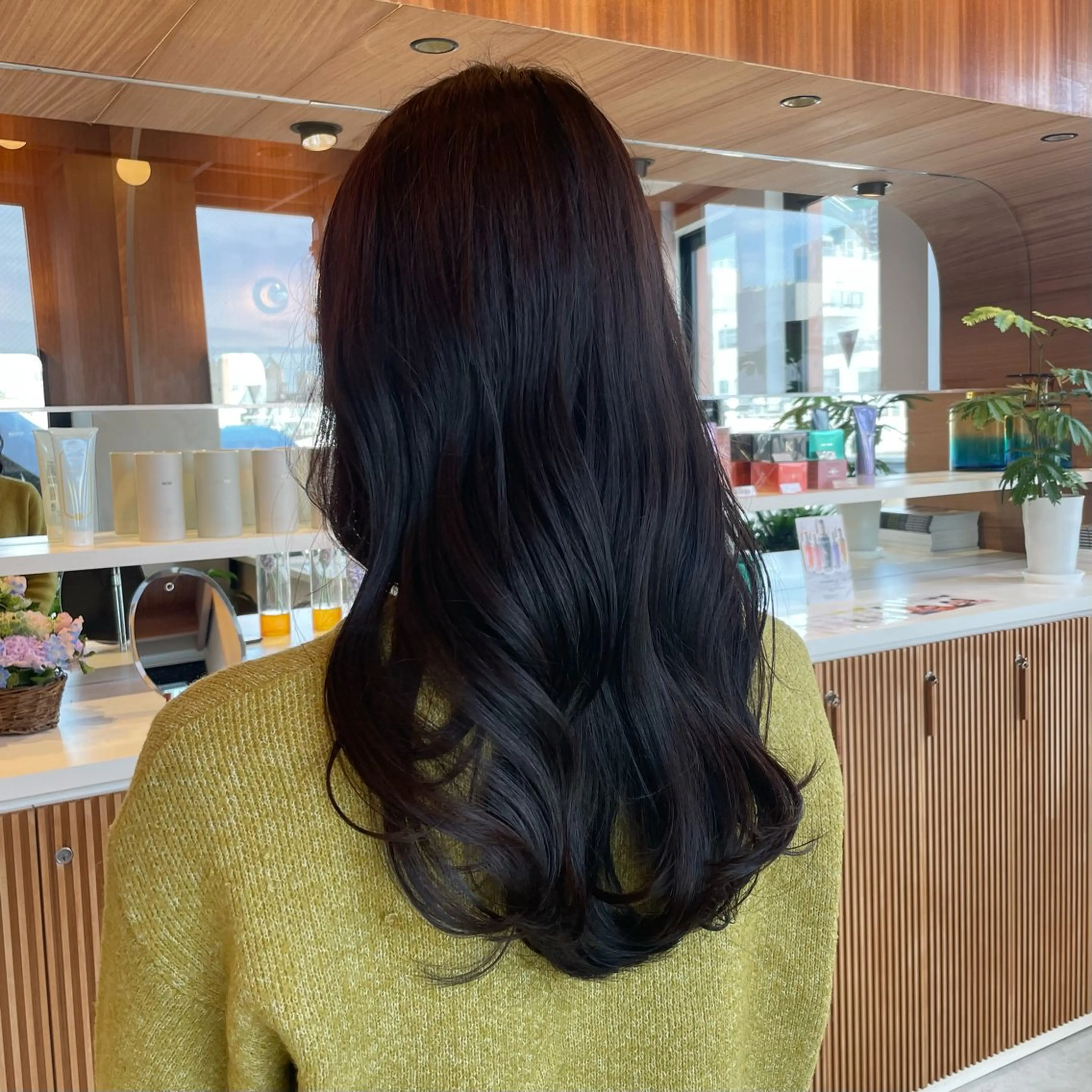 ロング カラー 韓国風ヘア レイヤーカット トリートメント ヘアカラー トリートメント ボブ/縮毛矯正/レイ ヤー♡Natsukiのヘアスタイル