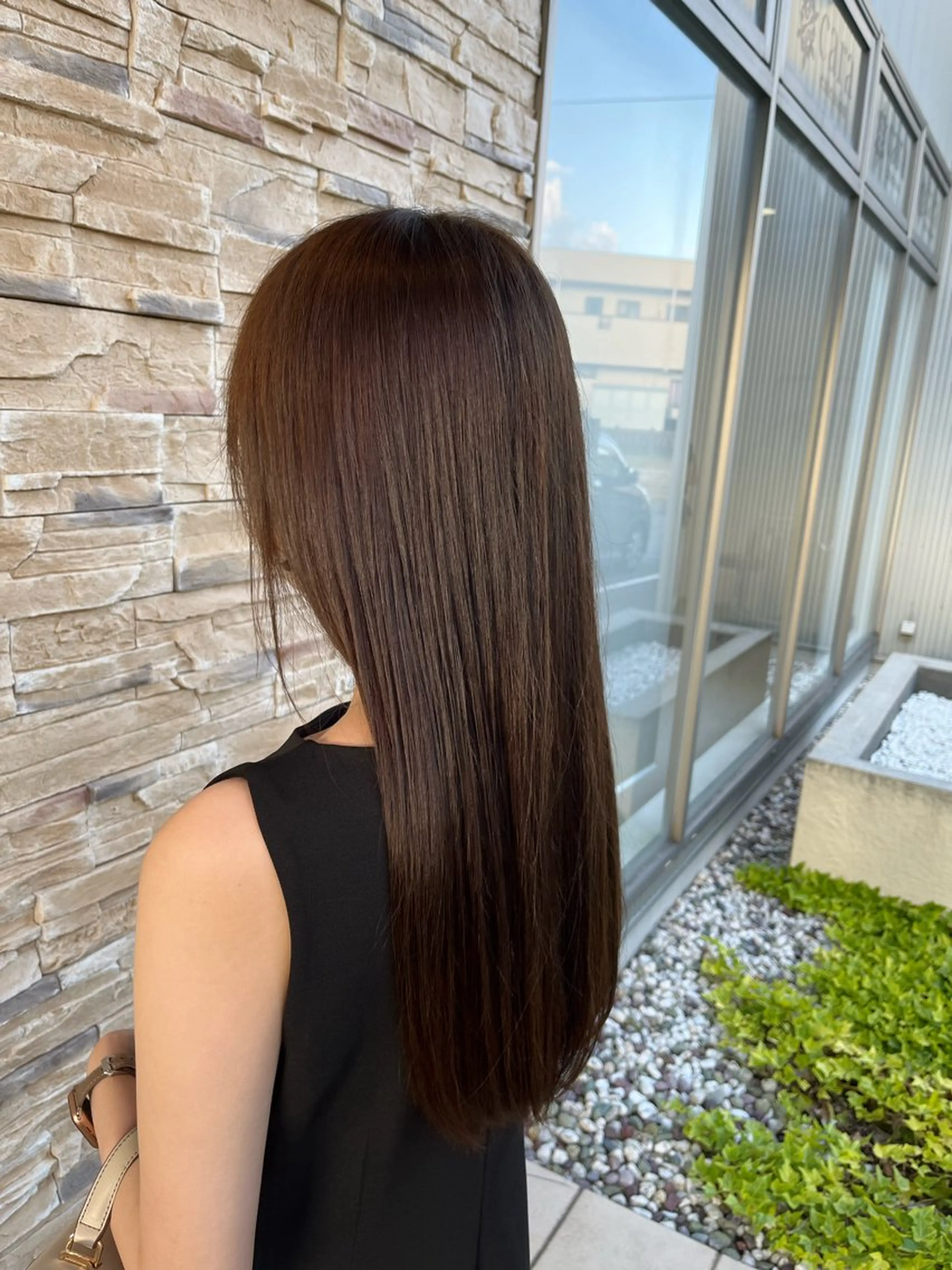 ロング カラー 諸岡 玲のヘアスタイル