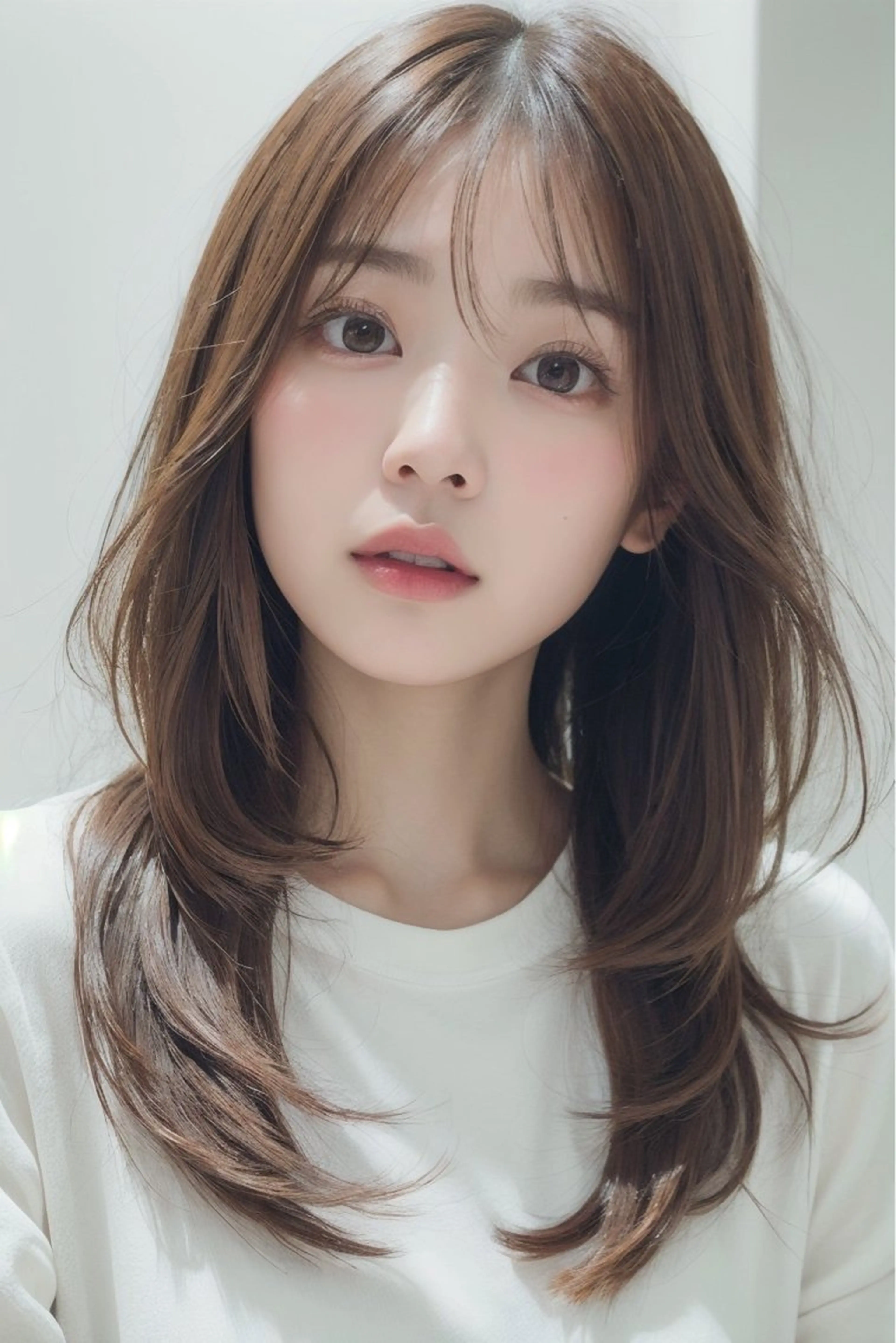 セミロング カラー ヘアカラー トリートメント レイヤーカット❤︎ 韓国ヘア❤︎YUKAのヘアスタイル