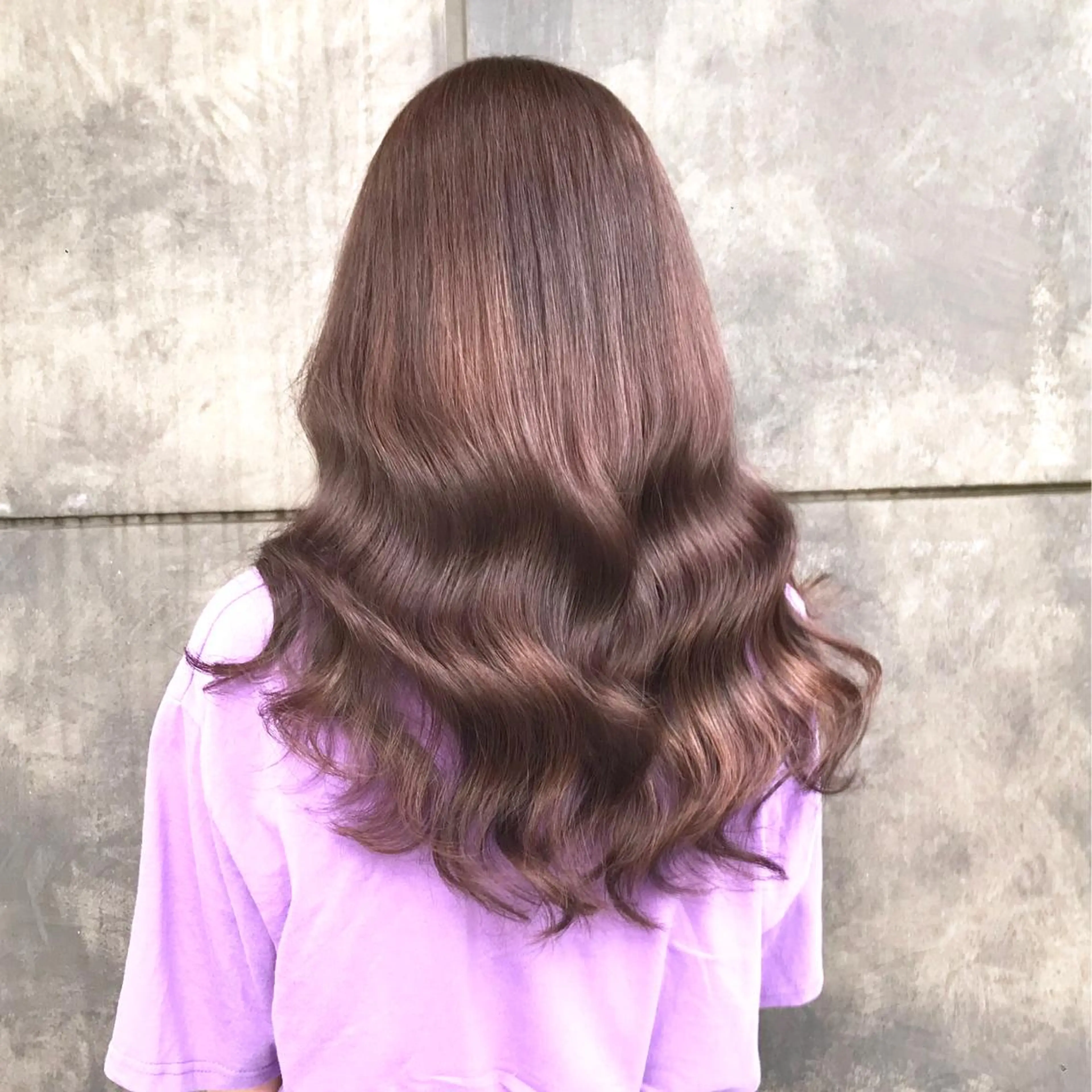 ロング カラー ブリーチ ブラウンカラー グレージュ ピンクカラー ヨシンモリ K-POP好き美容師 🇰🇷Kai.Yのヘアスタイル