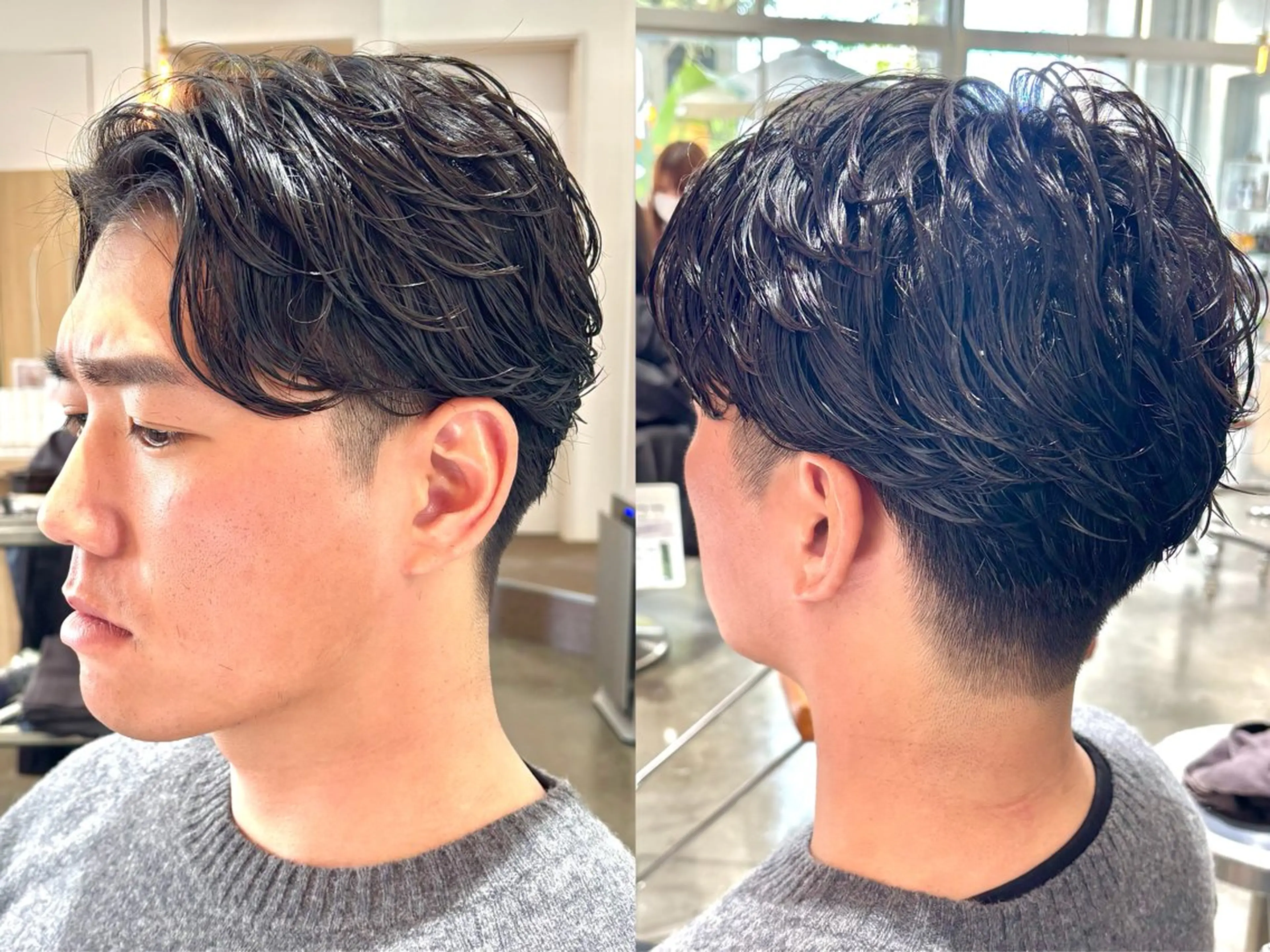 人気No.2❗️❗️🌀セット楽ちん😎men'sカット&ニュアンスパーマ🌀の写真