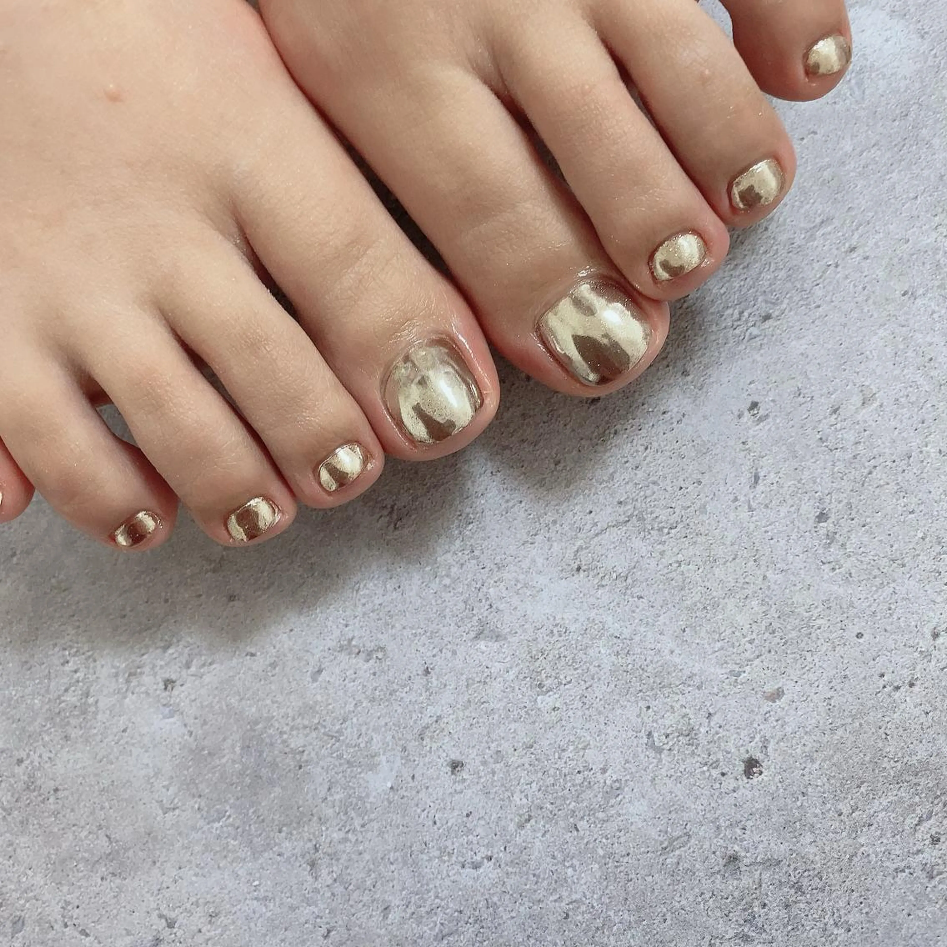 ネイル ミラーネイル フットネイル SOL NAILのネイルデザイン