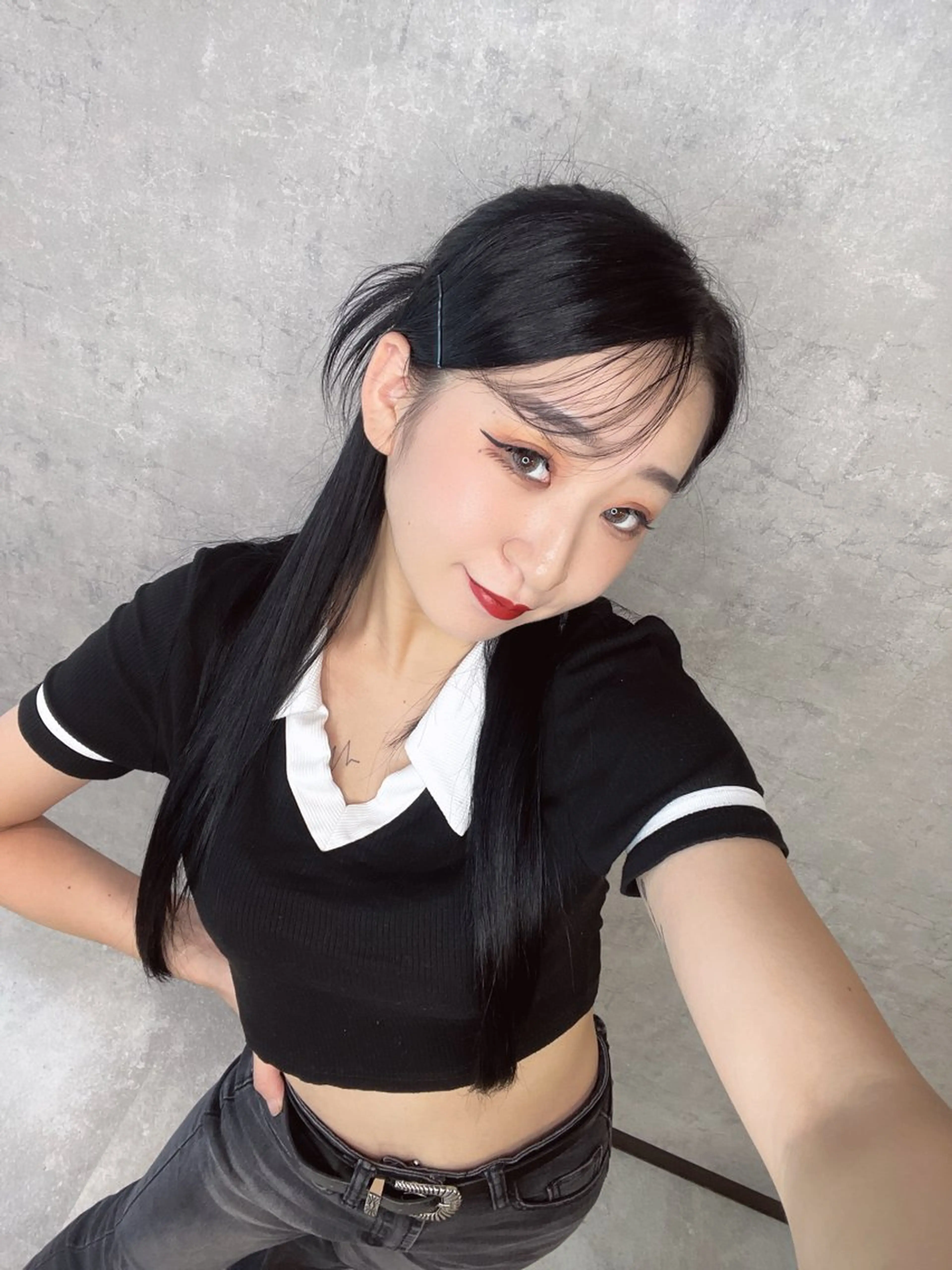 ロング 顔まわりレイヤー 顔周りカット 姫カット 髪質改善 韓国風ヘア カット トリートメント トレンド韓国レイヤー 🇰🇷のんのヘアスタイル