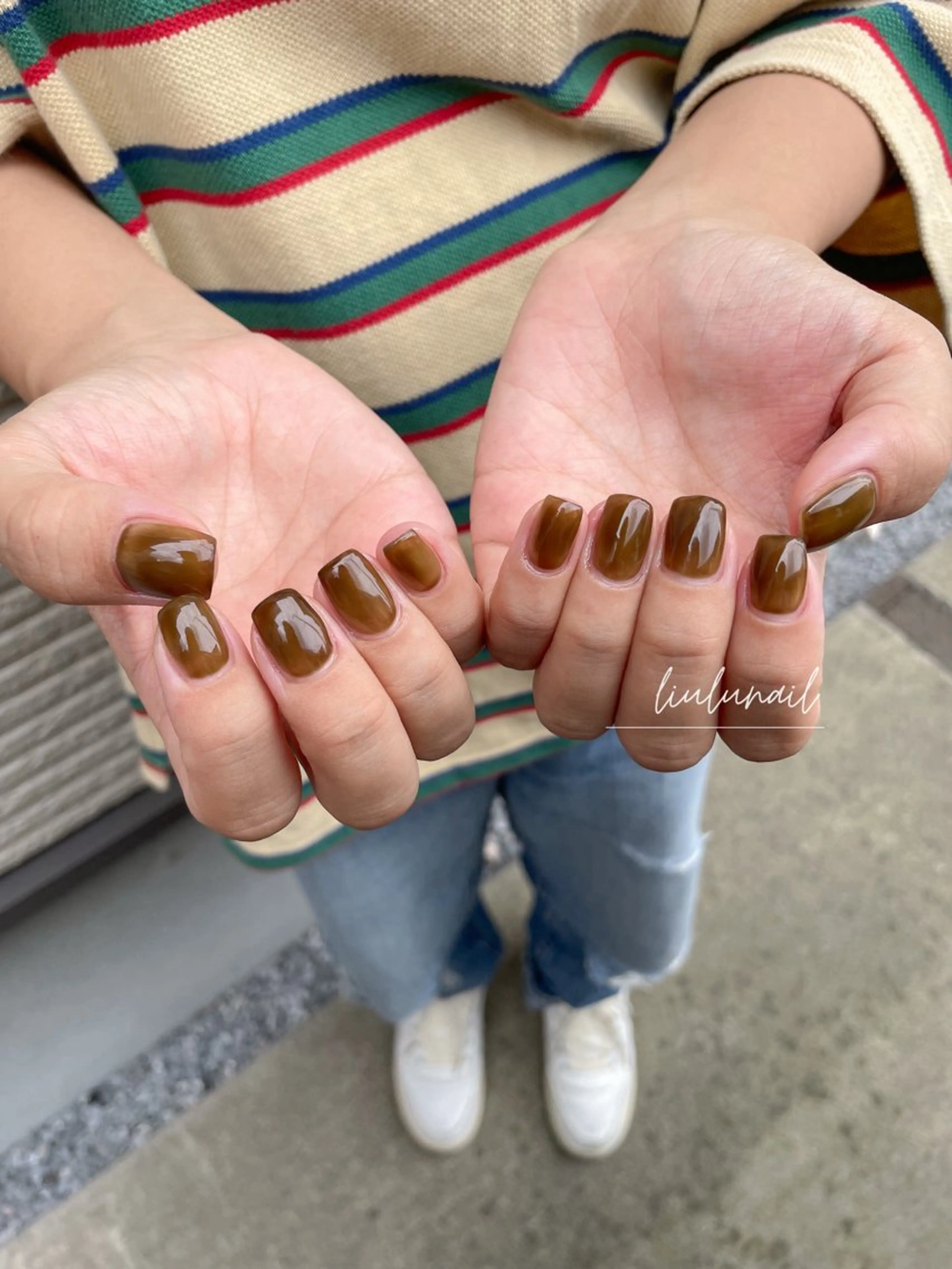 ネイル ワンカラーネイル liulu nailのネイルデザイン