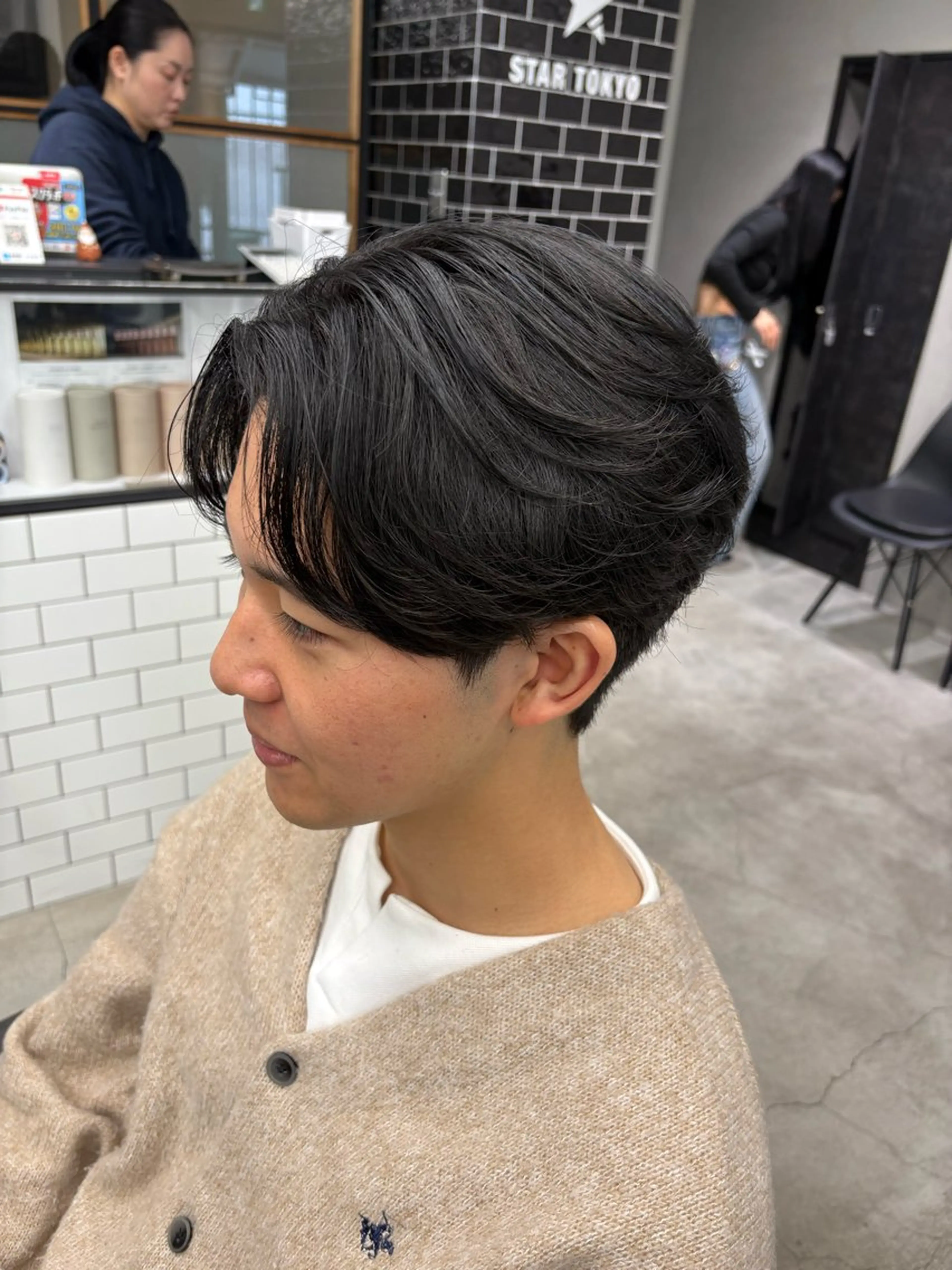 パーマ メンズ カット パーマ 💗韓国ヘア/透明感 💗若菜あいこのヘアスタイル