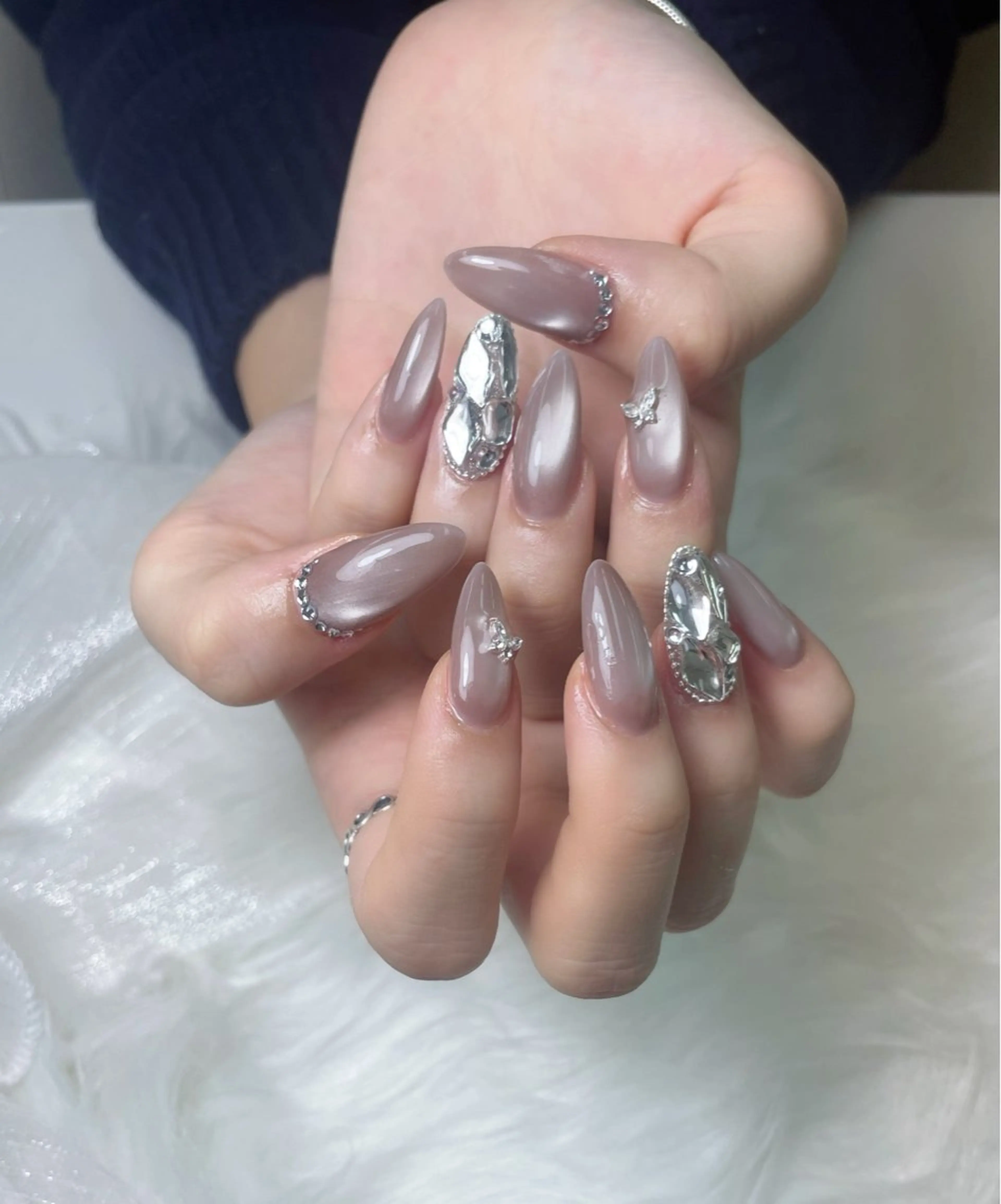 ネイル ジェルネイル ガーリー 韓国ネイル ニュアンスネイル シンプルネイル ハンドネイル King Nail_Salonのネイルデザイン