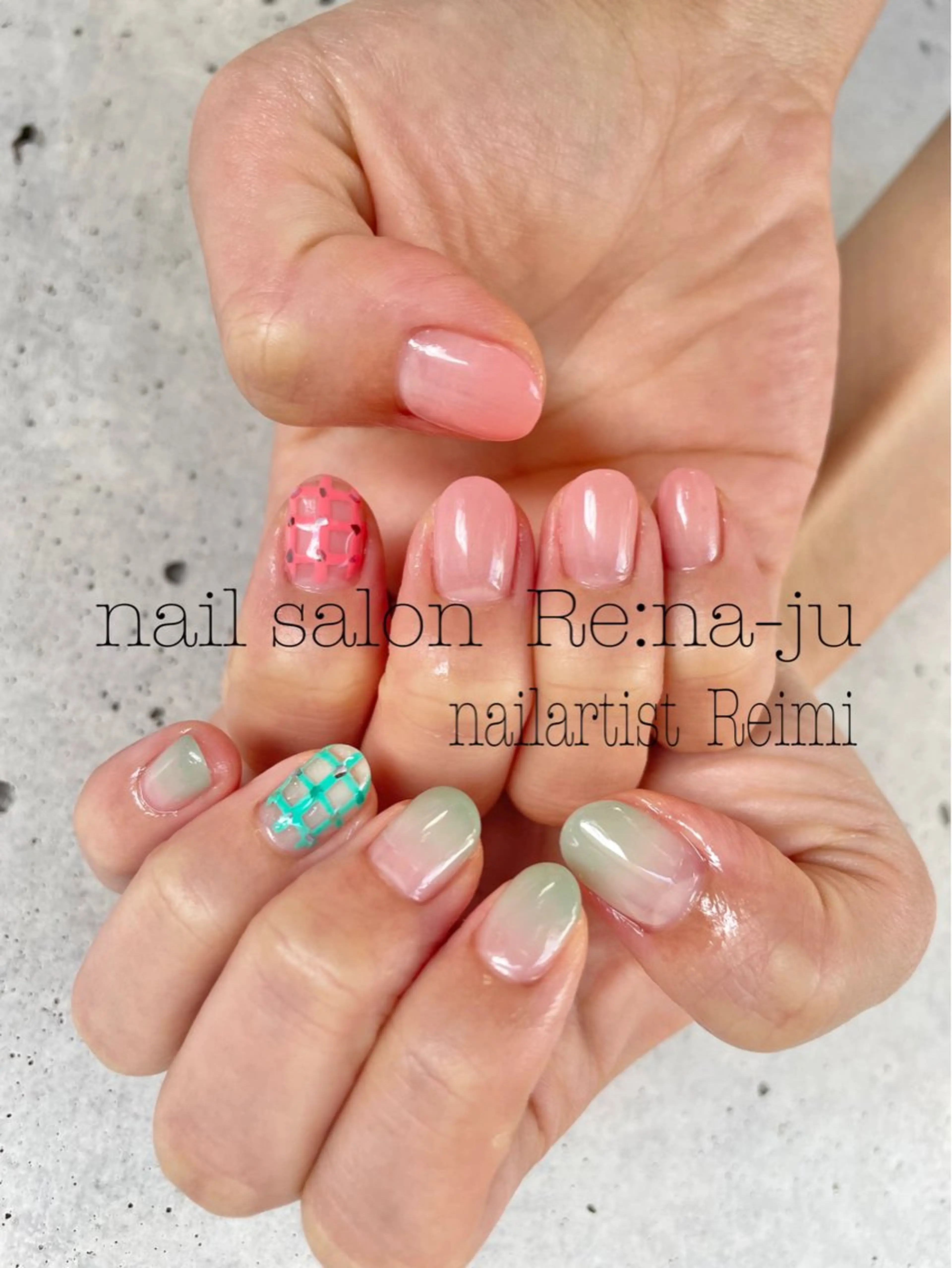 ネイル 持ち込み Rena-ju キャサディのネイルデザイン