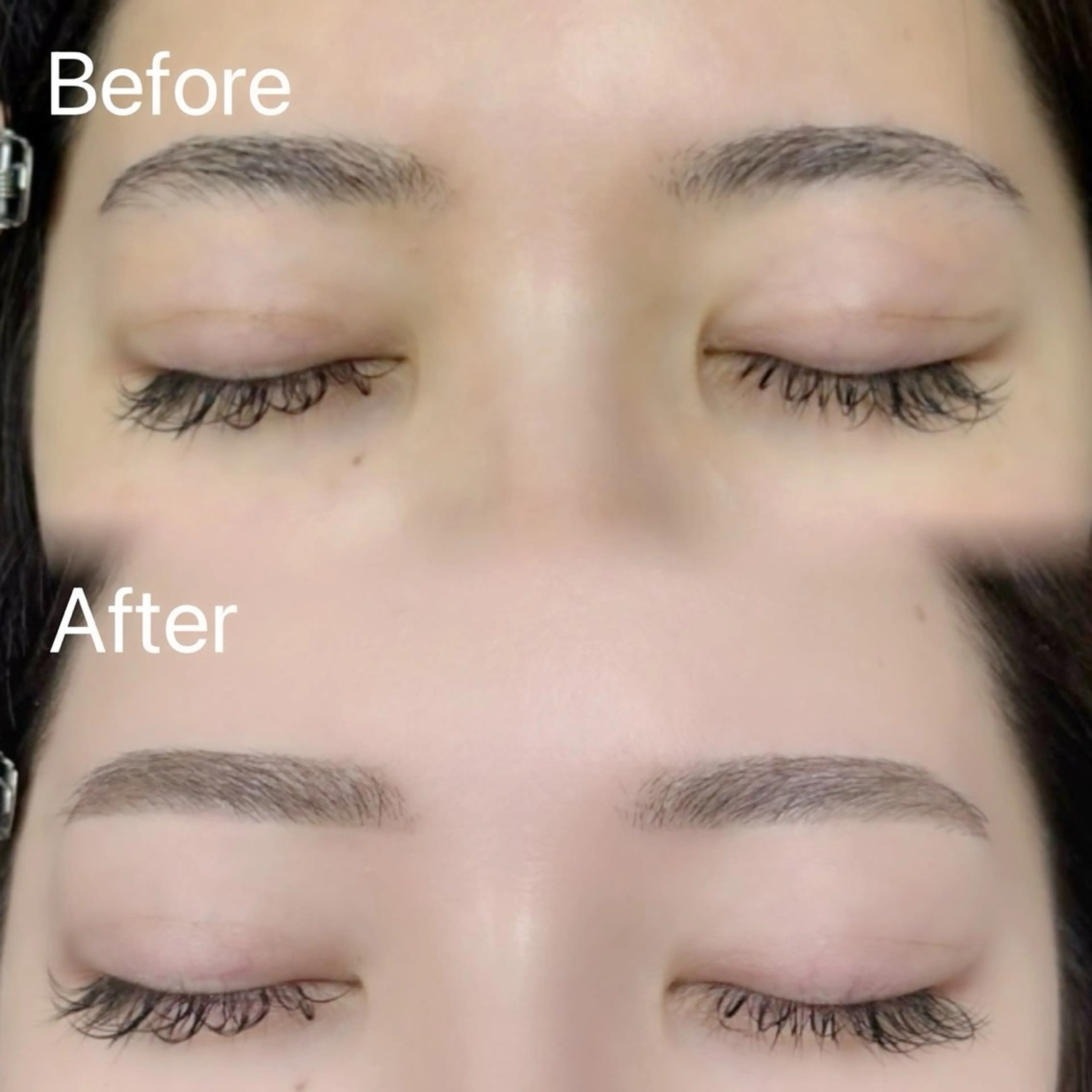 ️️️🩵韓国式まつげパーマ上のみ&眉スタイリング+wax🩵 ⚠️練習モデルのため、詳細の確認必須です⚠️75分程度の写真