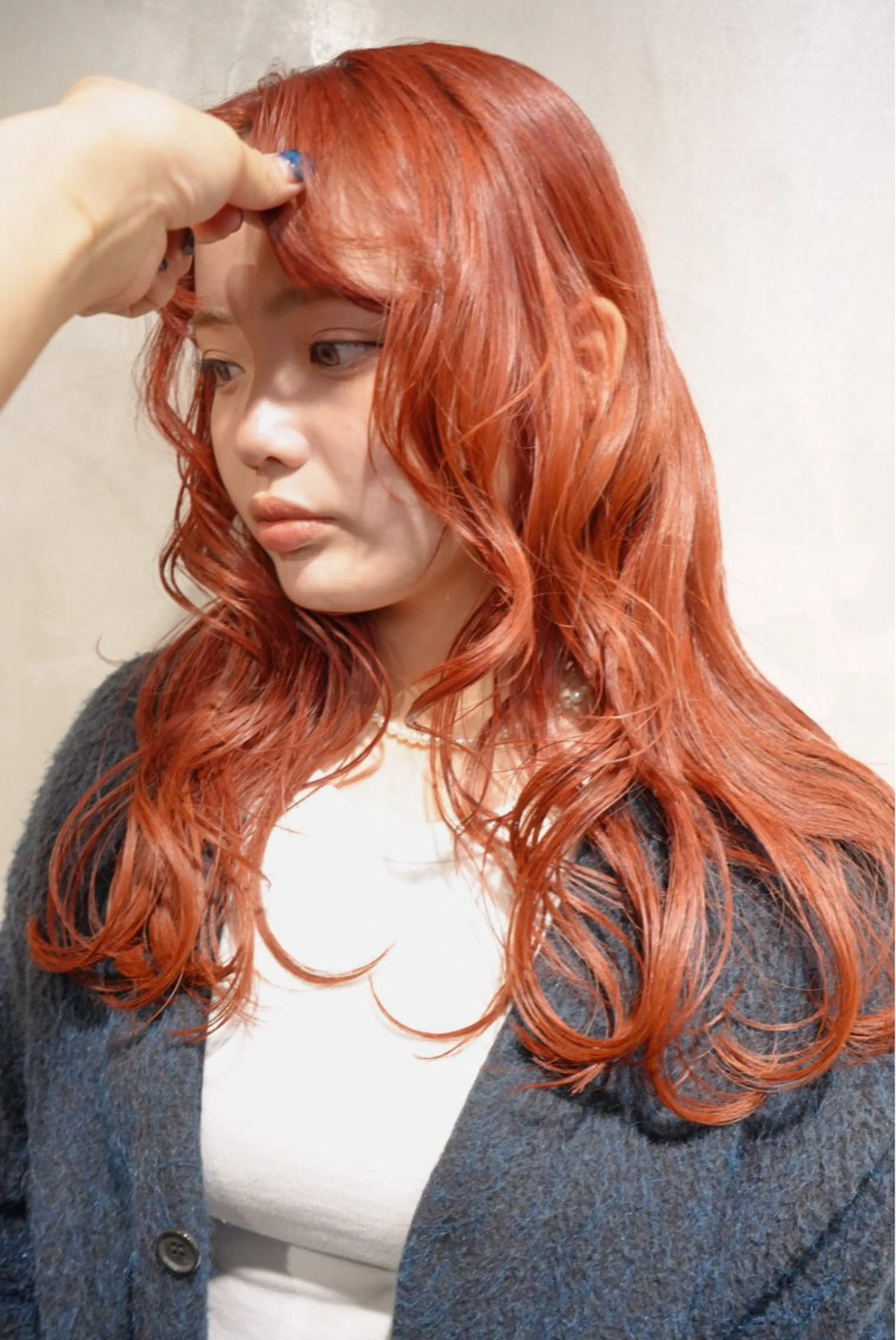 カラー ブリーチ オレンジ ヘアカラー トリートメント 🍈yurina 福岡/パーマ🍈のヘアスタイル