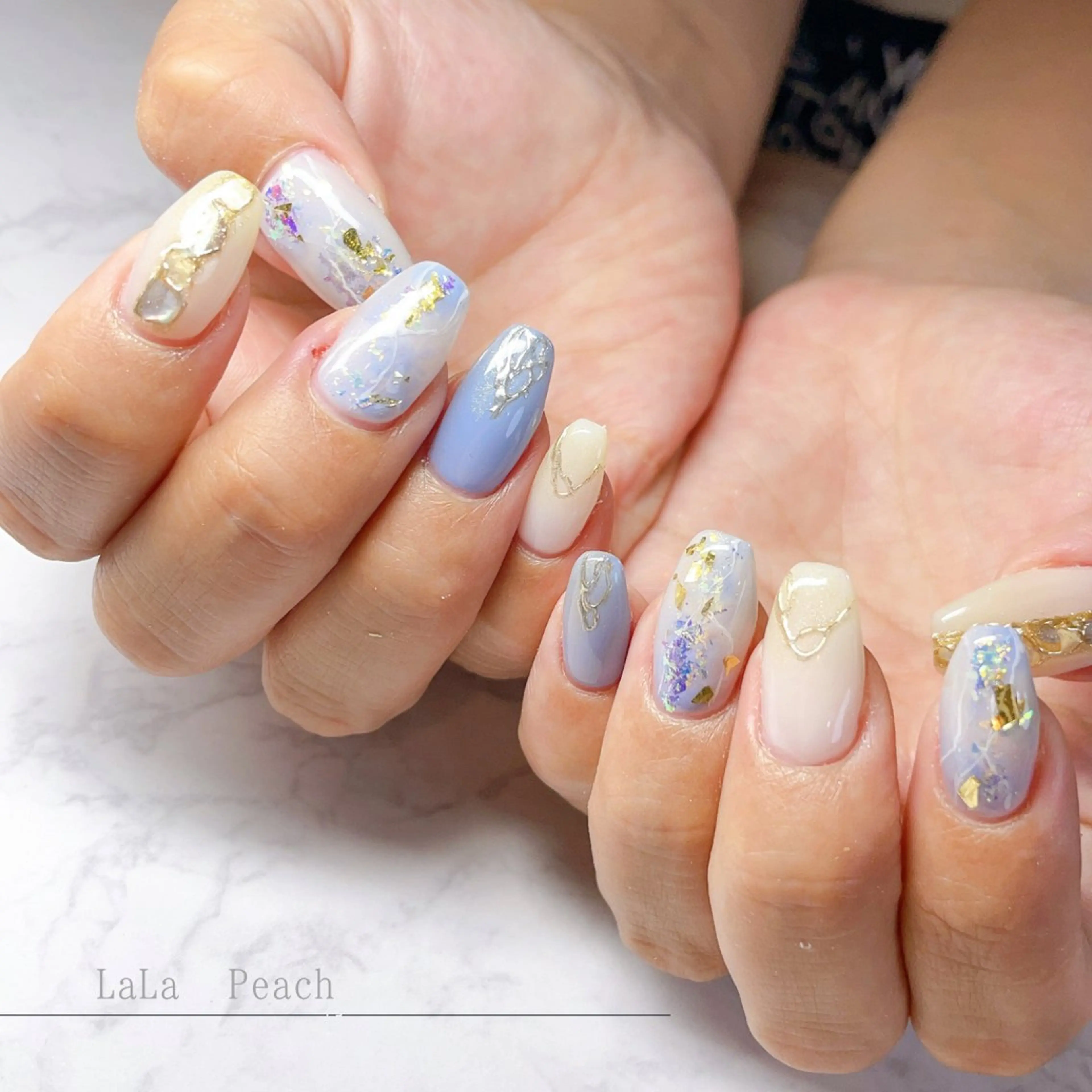 ネイル アートネイル ジェルネイル ニュアンスネイル ハンドネイル LaLa Peach 福岡のマツエク・マツパデザイン