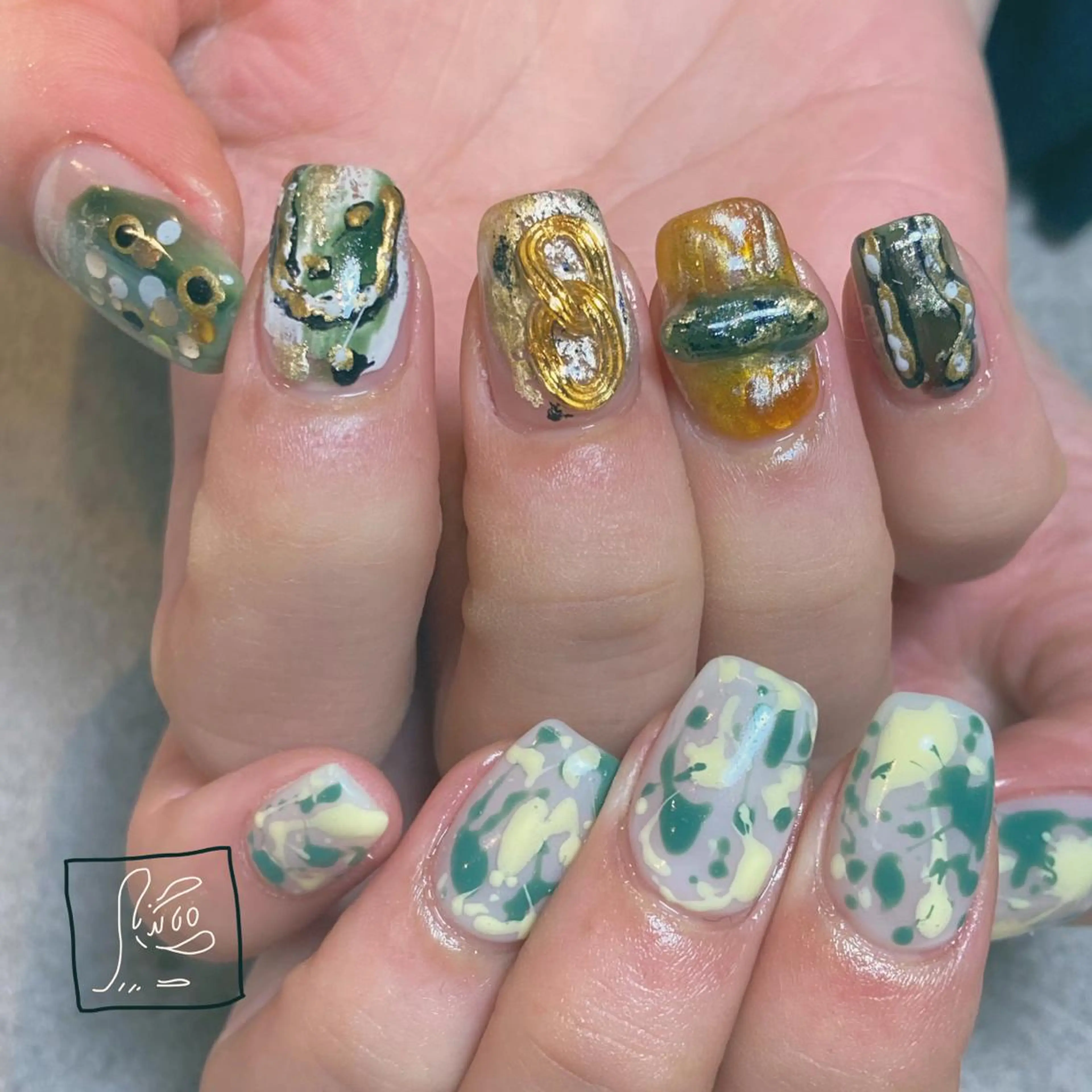 ネイル アートネイル クリアネイル フットネイル 持ち込み ニュアンスネイル ハンドネイル hamaguchi licoのネイルデザイン