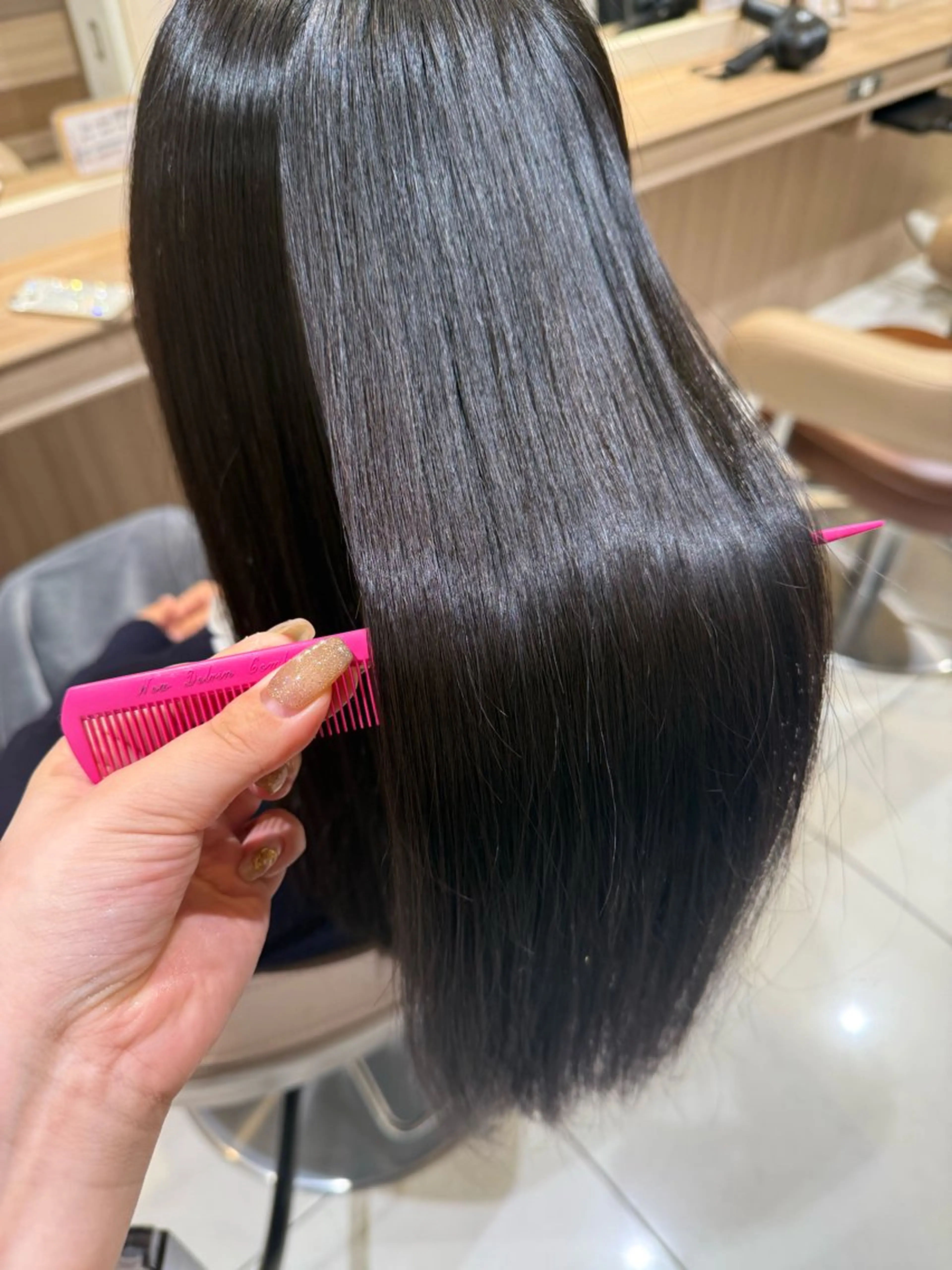 ロング パーマ カット 縮毛矯正 トリートメント 韓国ヘアメイク🎀/ 縮毛矯正✨山本媛香のヘアスタイル