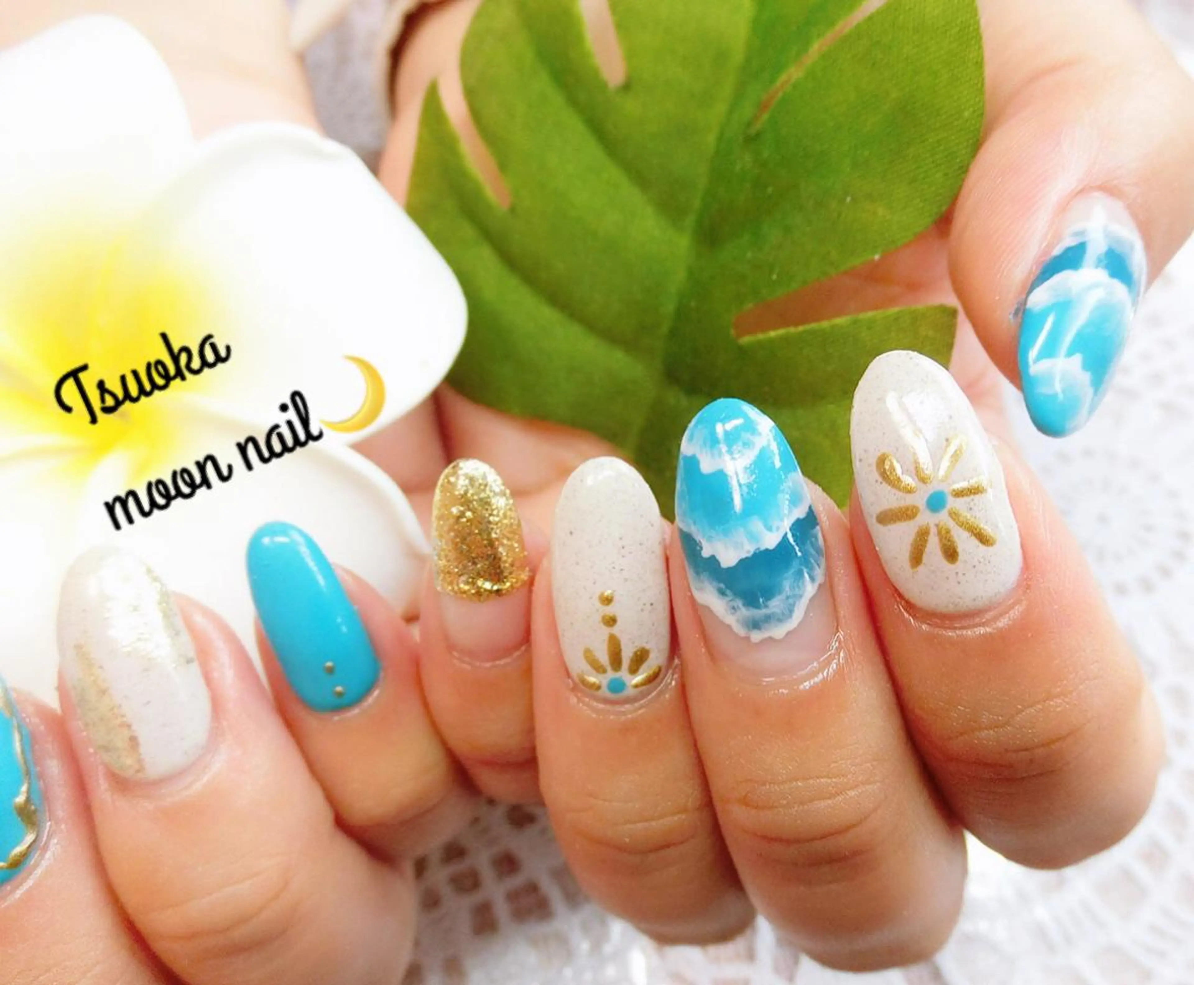 ネイル 🌙都岡 ムーンネイルのネイルデザイン