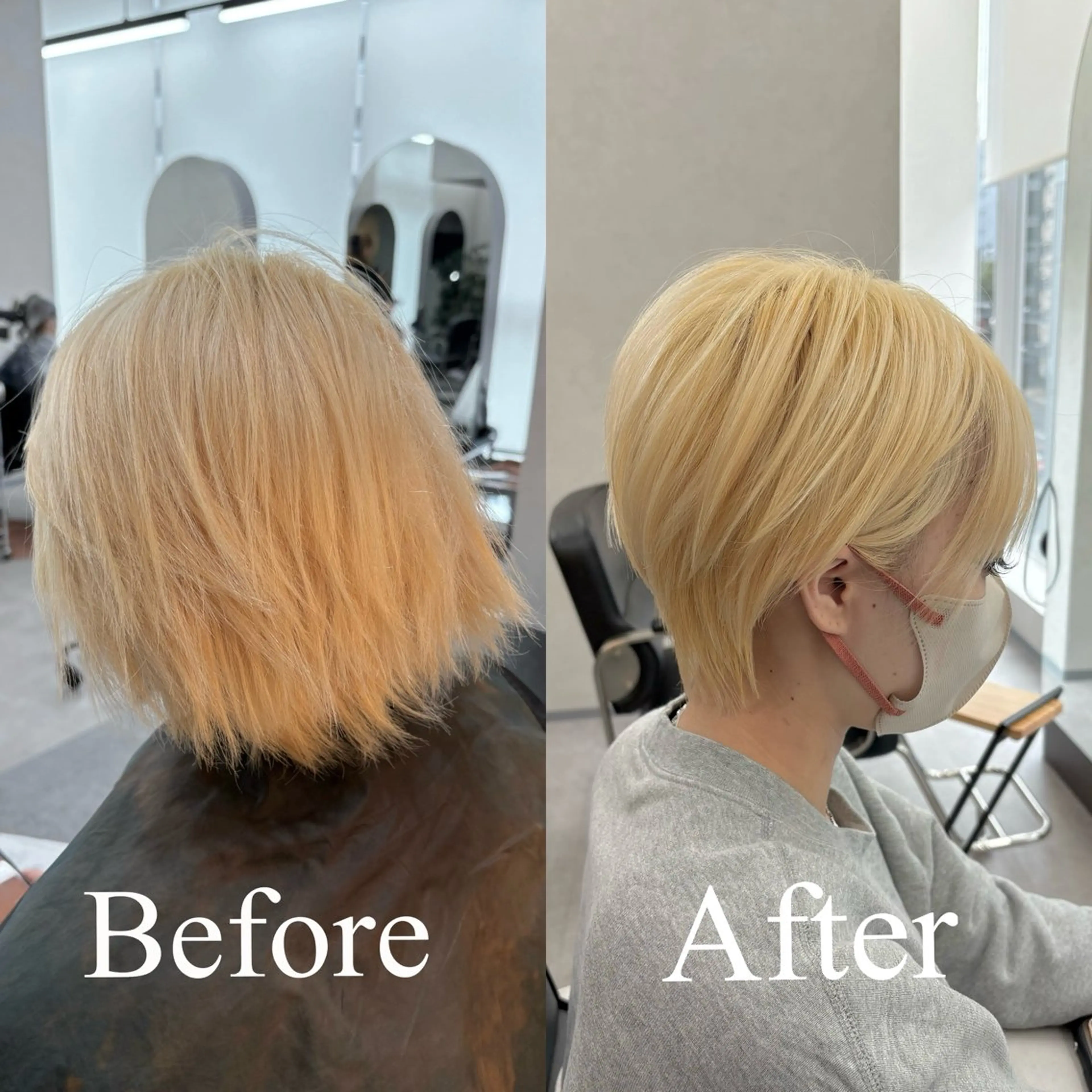 ショート ショートレイヤー レイヤーカット ショートヘア カット トリートメント ショート/ボブ/ 透明感カラー🌿神永のヘアスタイル