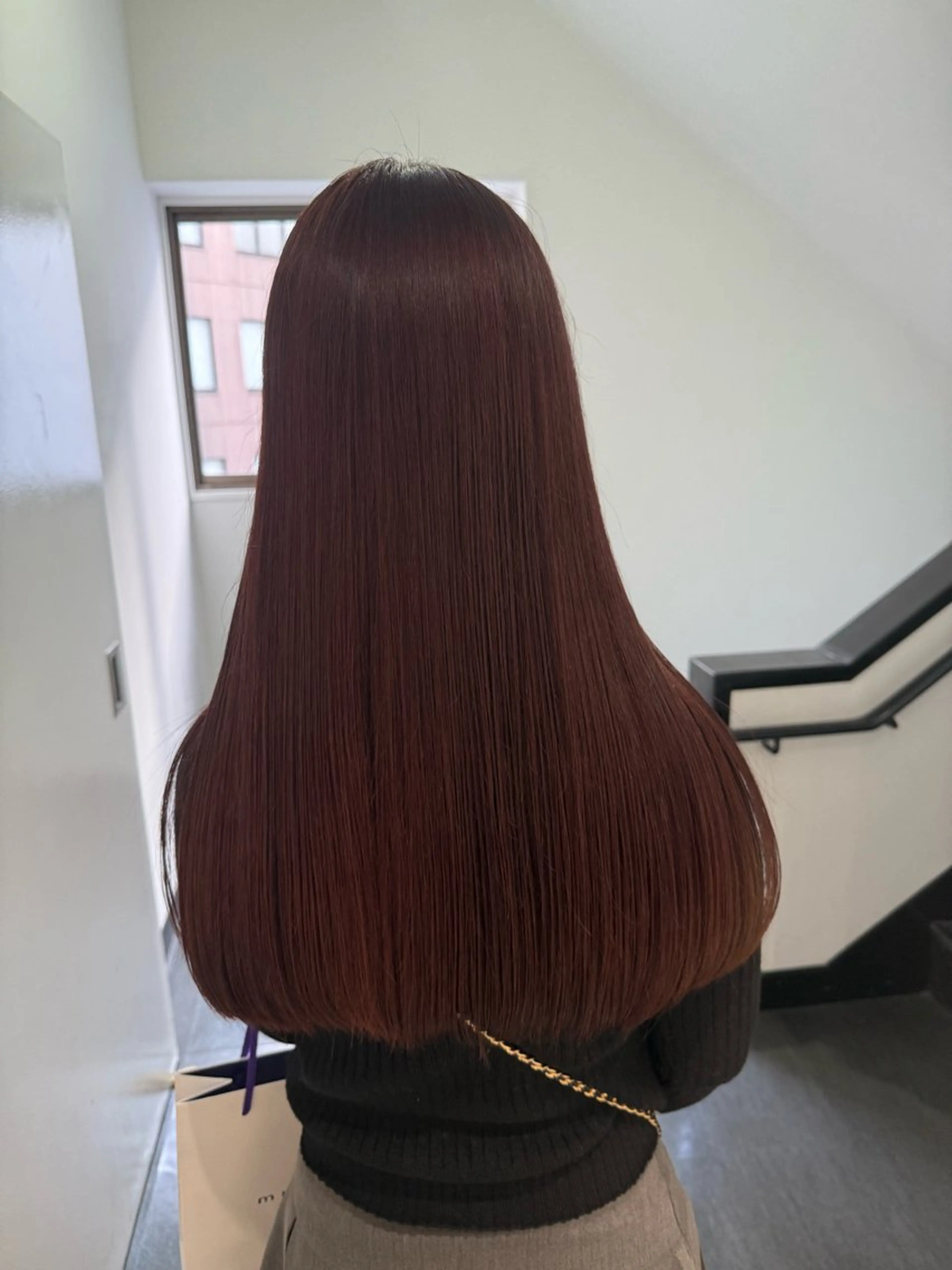 ロング オレンジブラウン カット ヘアカラー トリートメント SHIORI/ ベージュカラー/ボブのヘアスタイル