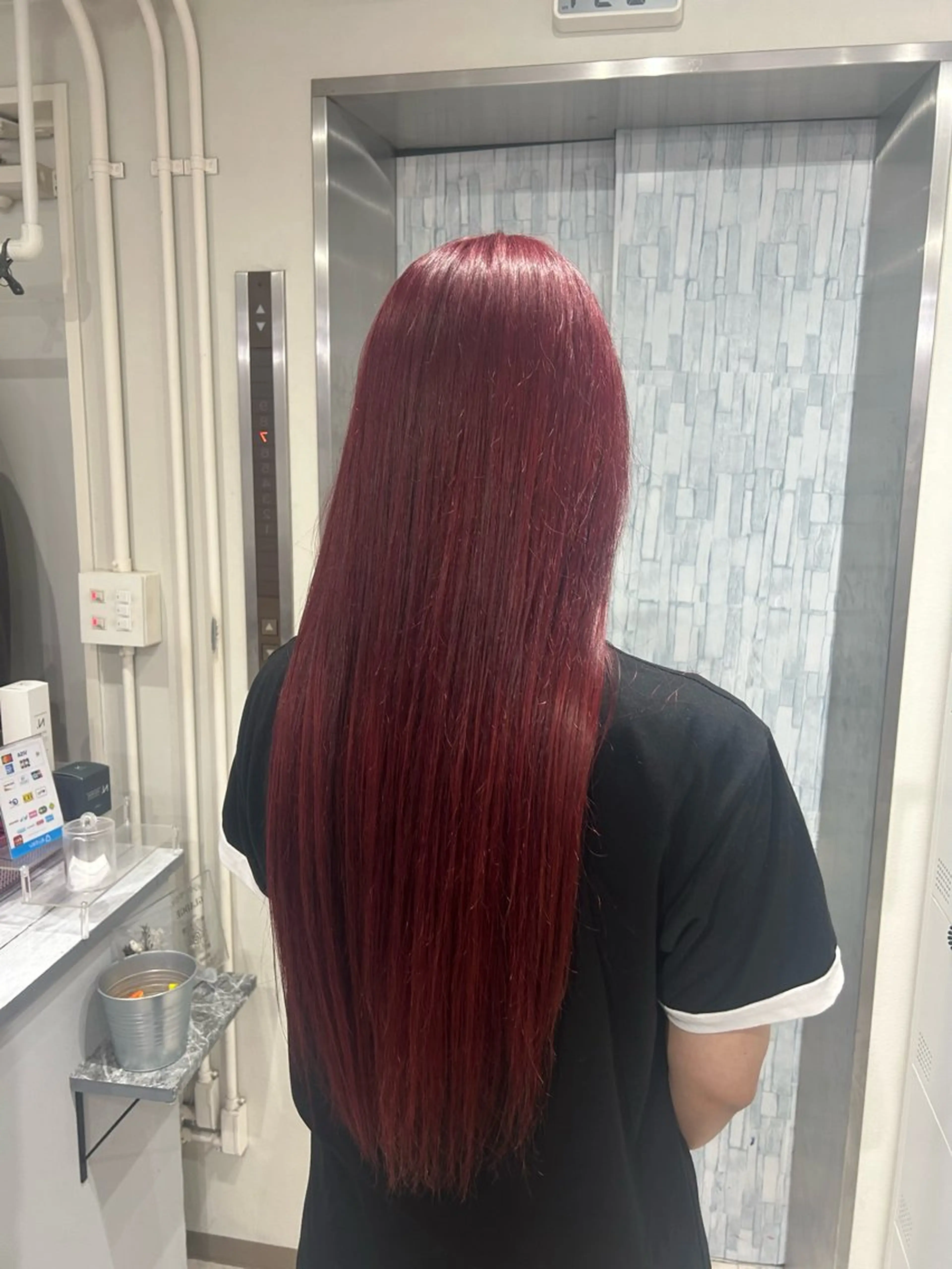 ロング カラー ブリーチ レッドカラー GLADGE所属・メンズモデル募集中/ 池袋/hitomiのヘアスタイル