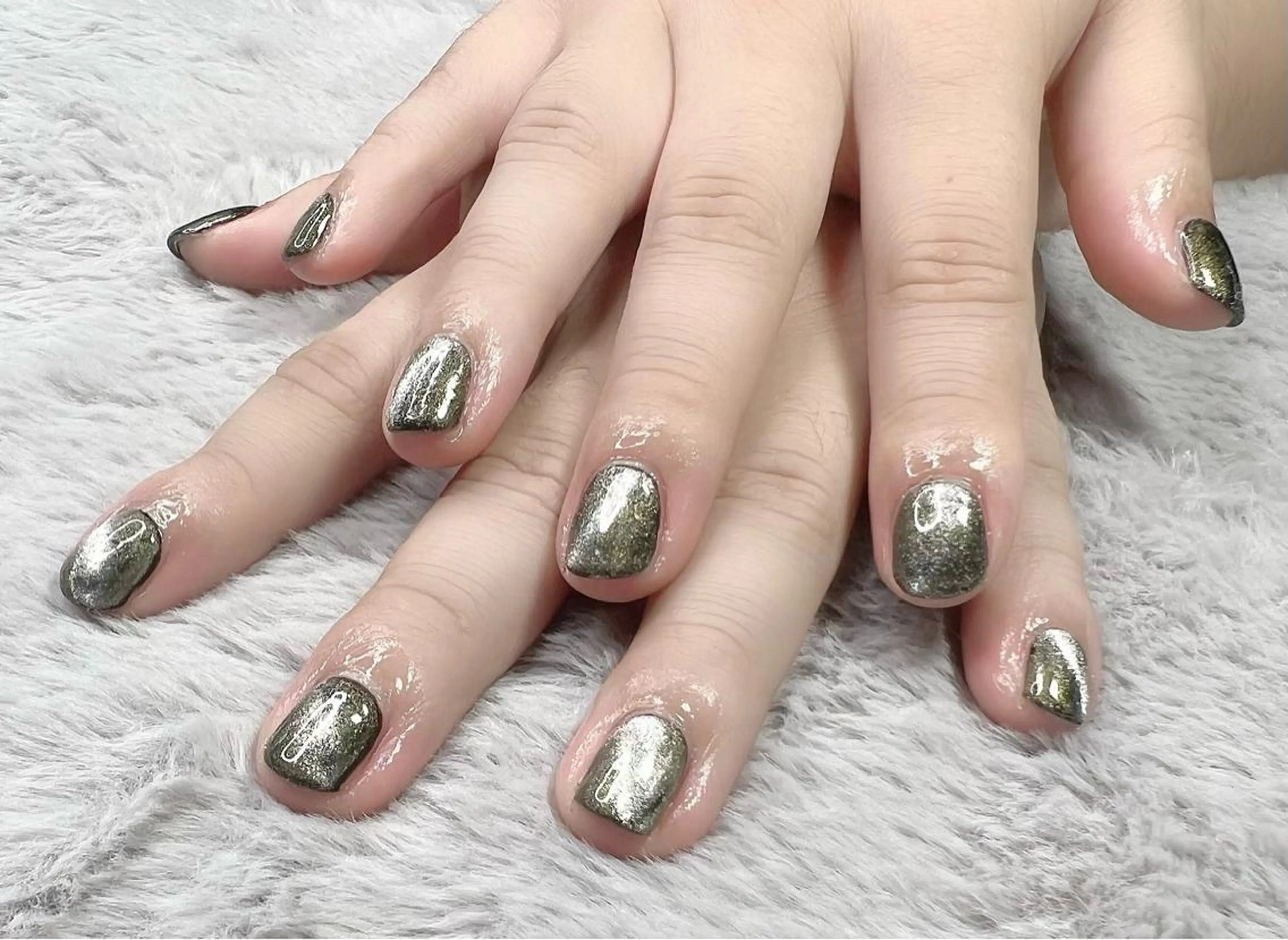 メンズ ネイル マグネットネイル シェヌネイル JURAのネイルデザイン