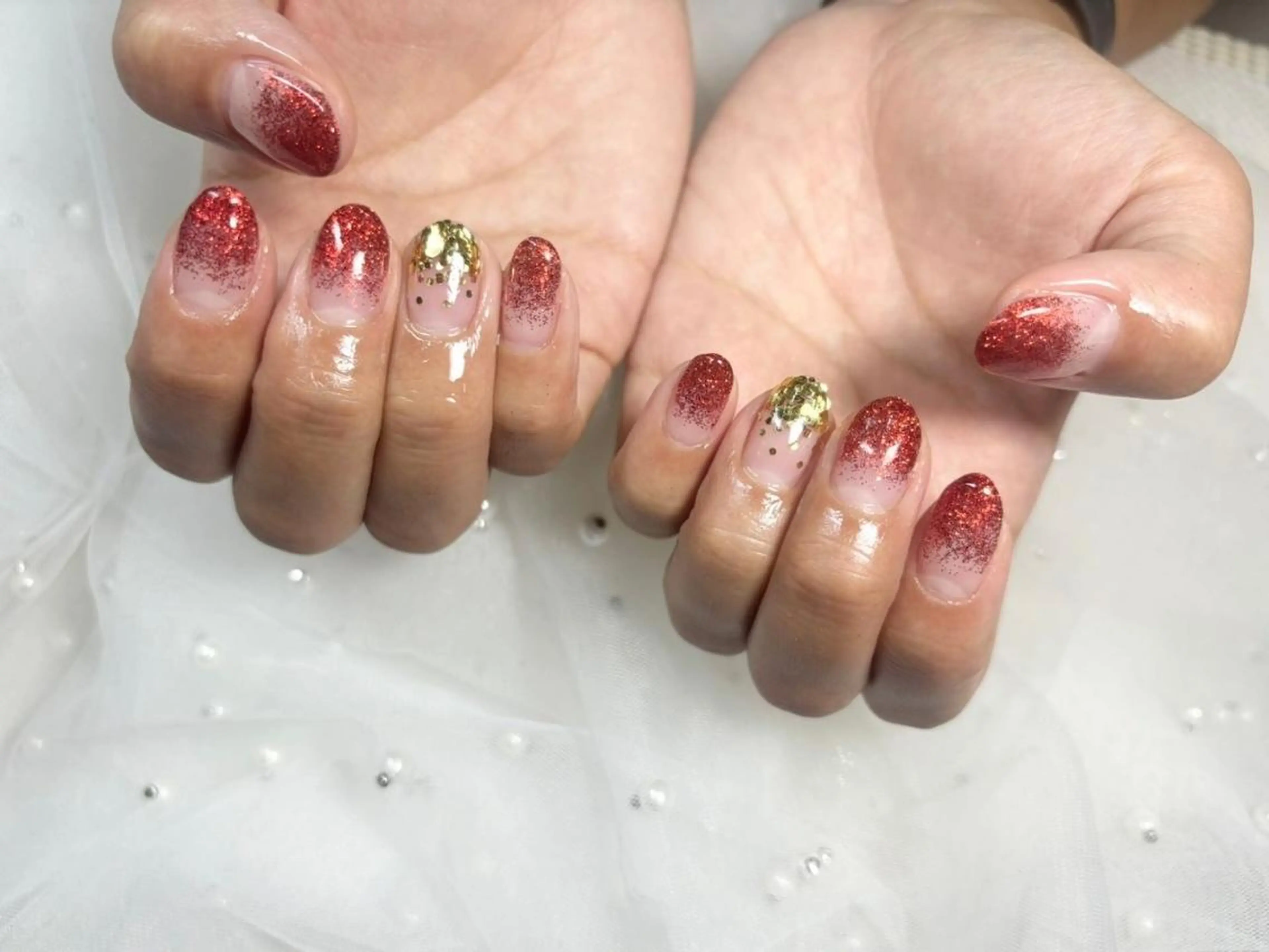 オフなし💅ハンドワンカラー・ラメグラデーション✨甘皮ケア込!の写真