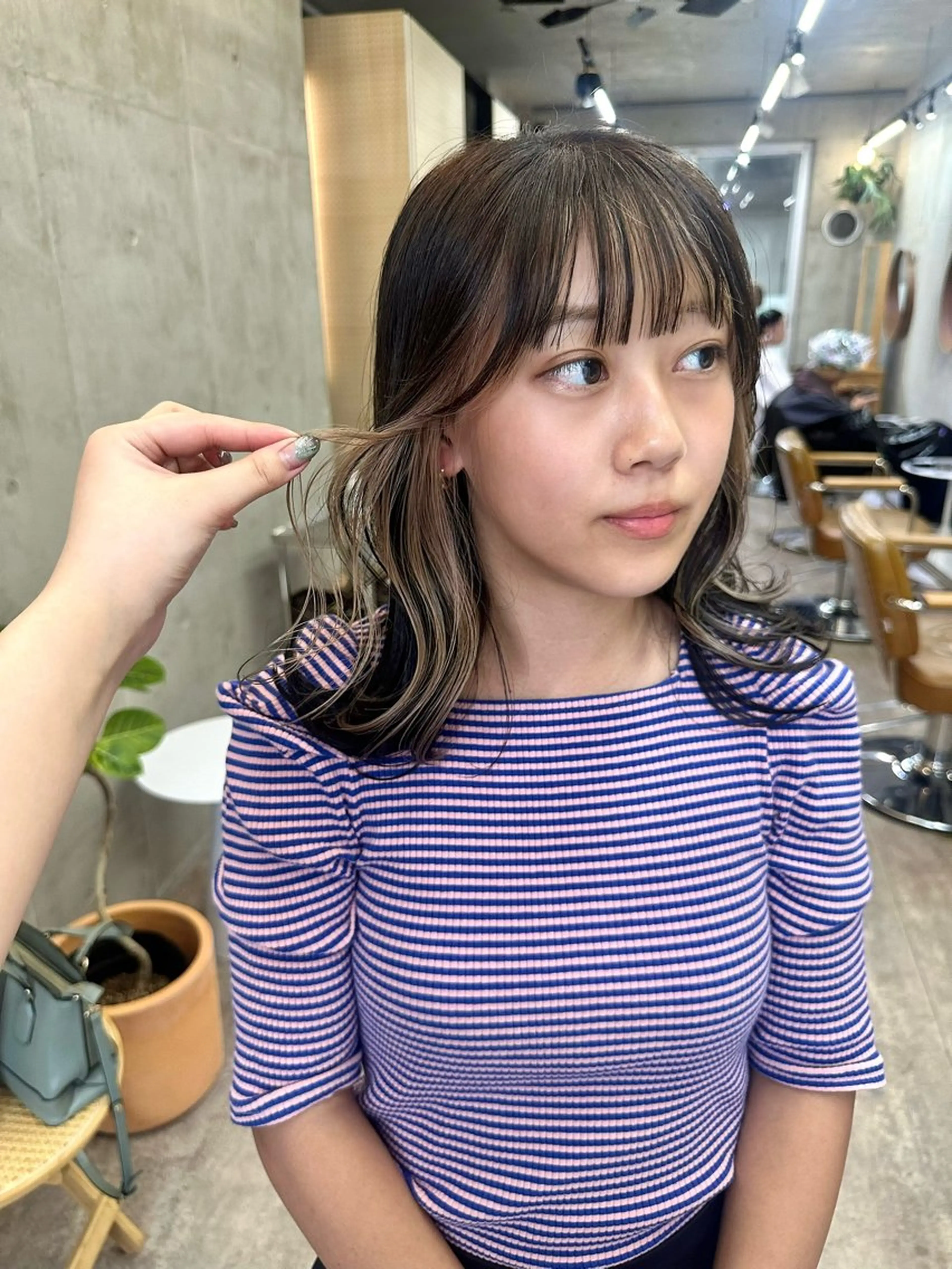 ミディアム カラー イヤリングカラー ヘアカラー トリートメント カットモデル募集中 ／HARUKA🎀のヘアスタイル