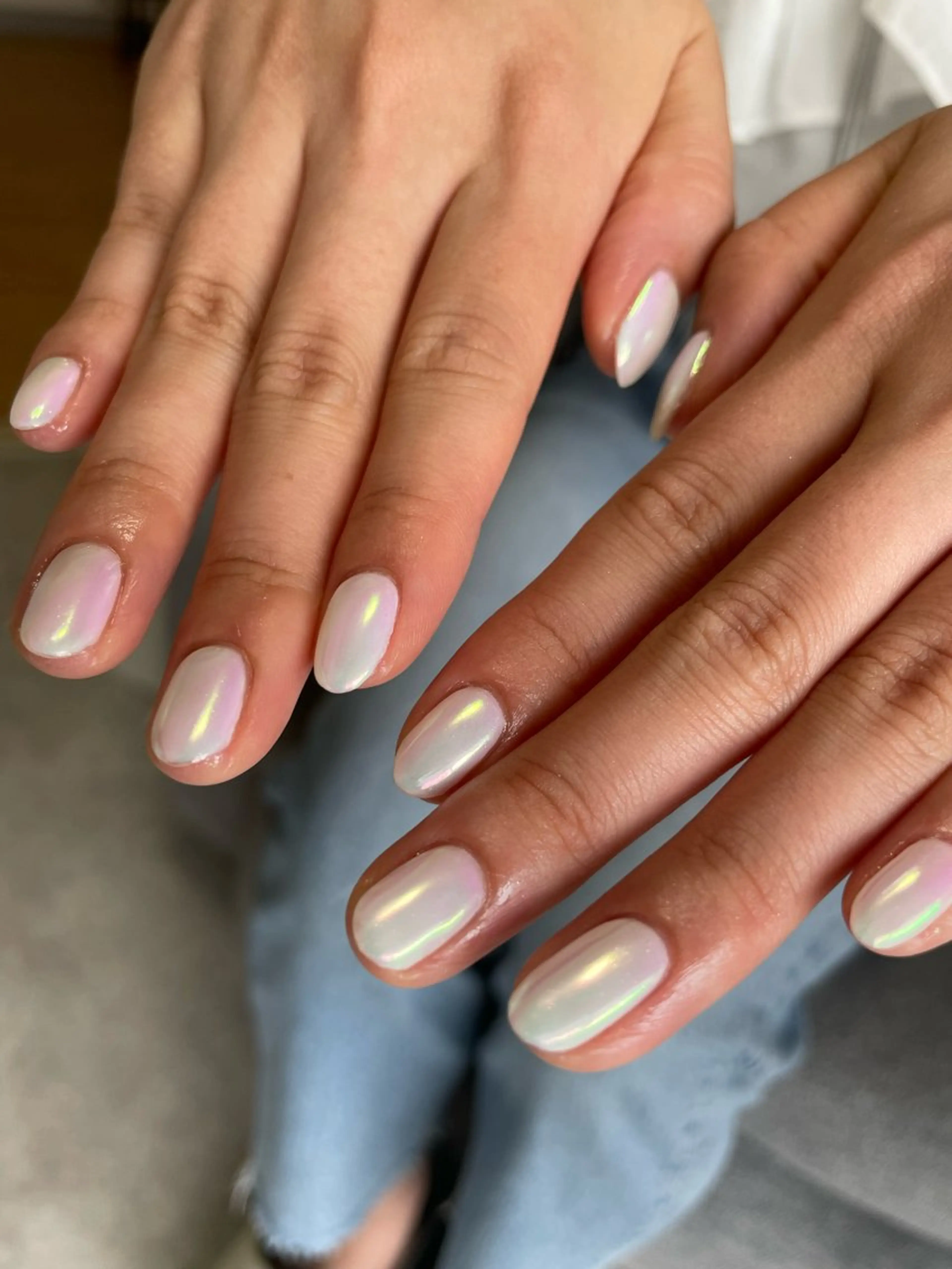 ミラー/オーロラネイル(off無)の写真