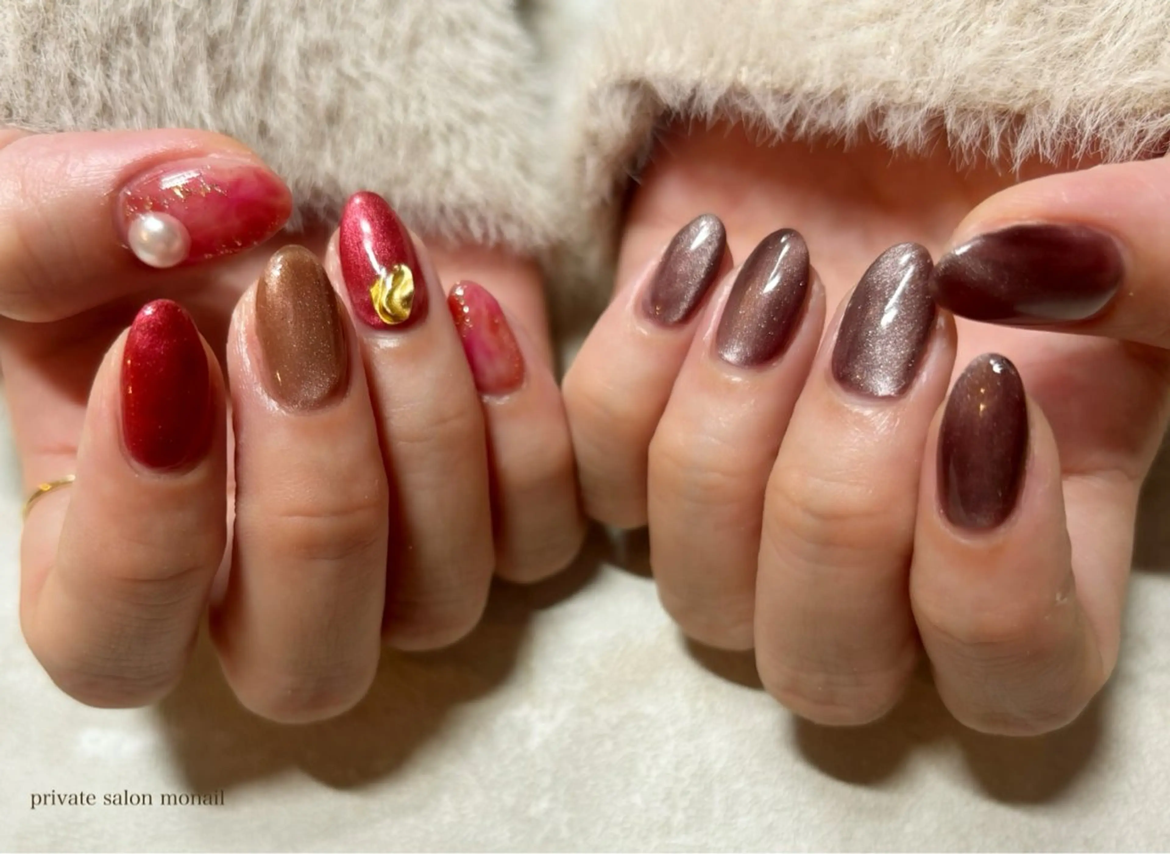 ネイル マグネットネイル ハンドネイル nail salon monailのネイルデザイン