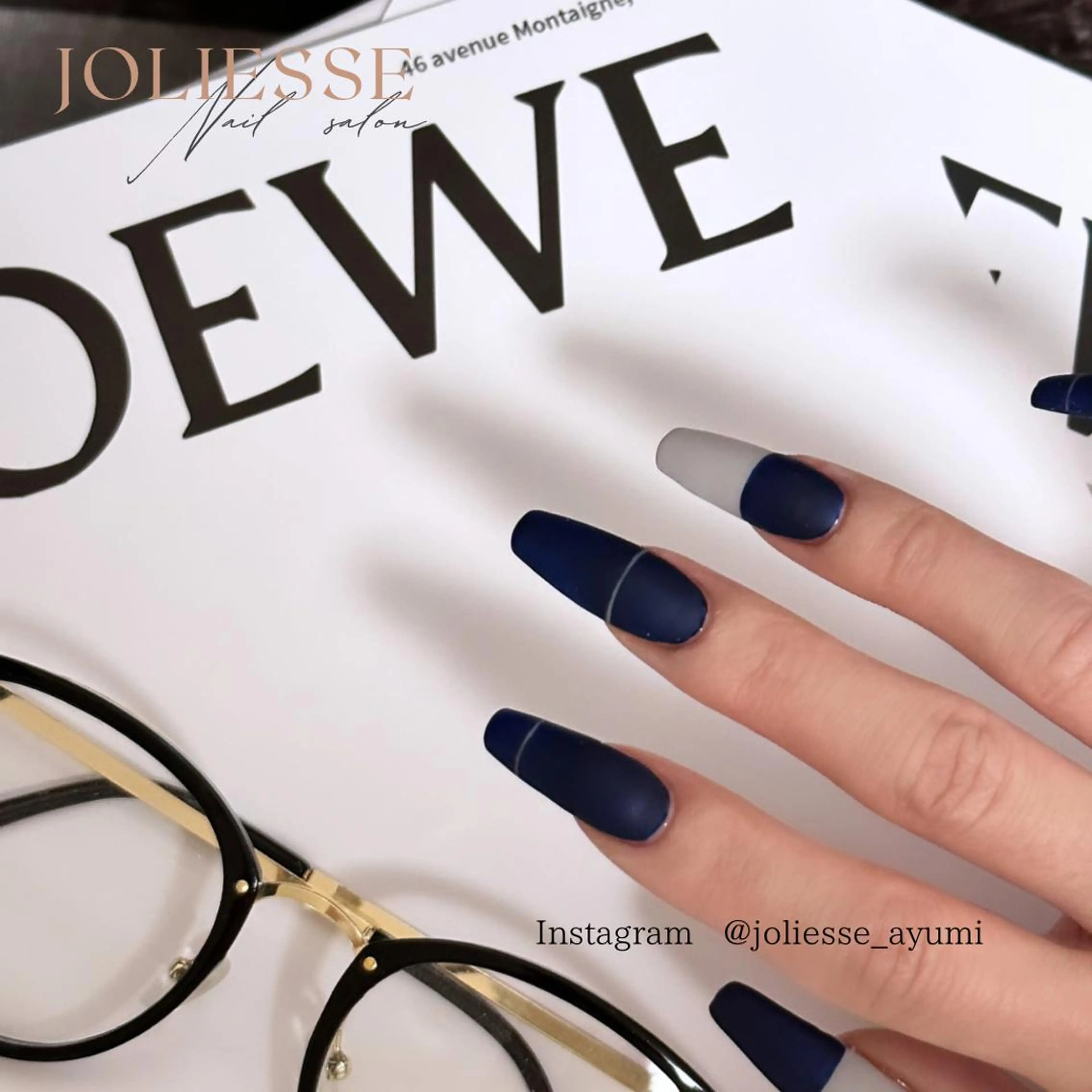 ネイル マットネイル ハンドネイル JOLIESSE Ayumiのネイルデザイン