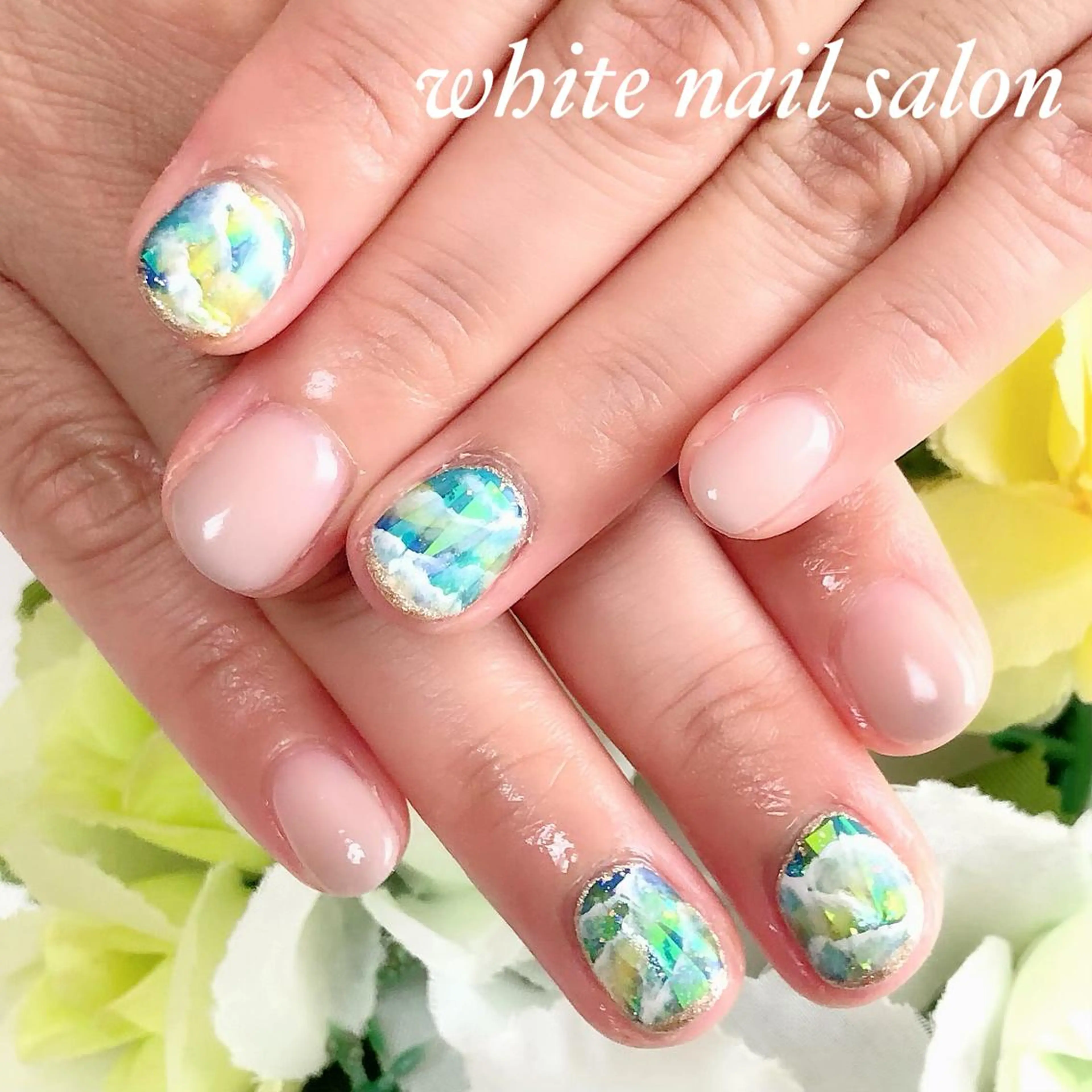 ネイル アートネイル フレンチネイル ジェルネイル ハードジェル 持ち込み ハンドネイル white nail salonのネイルデザイン