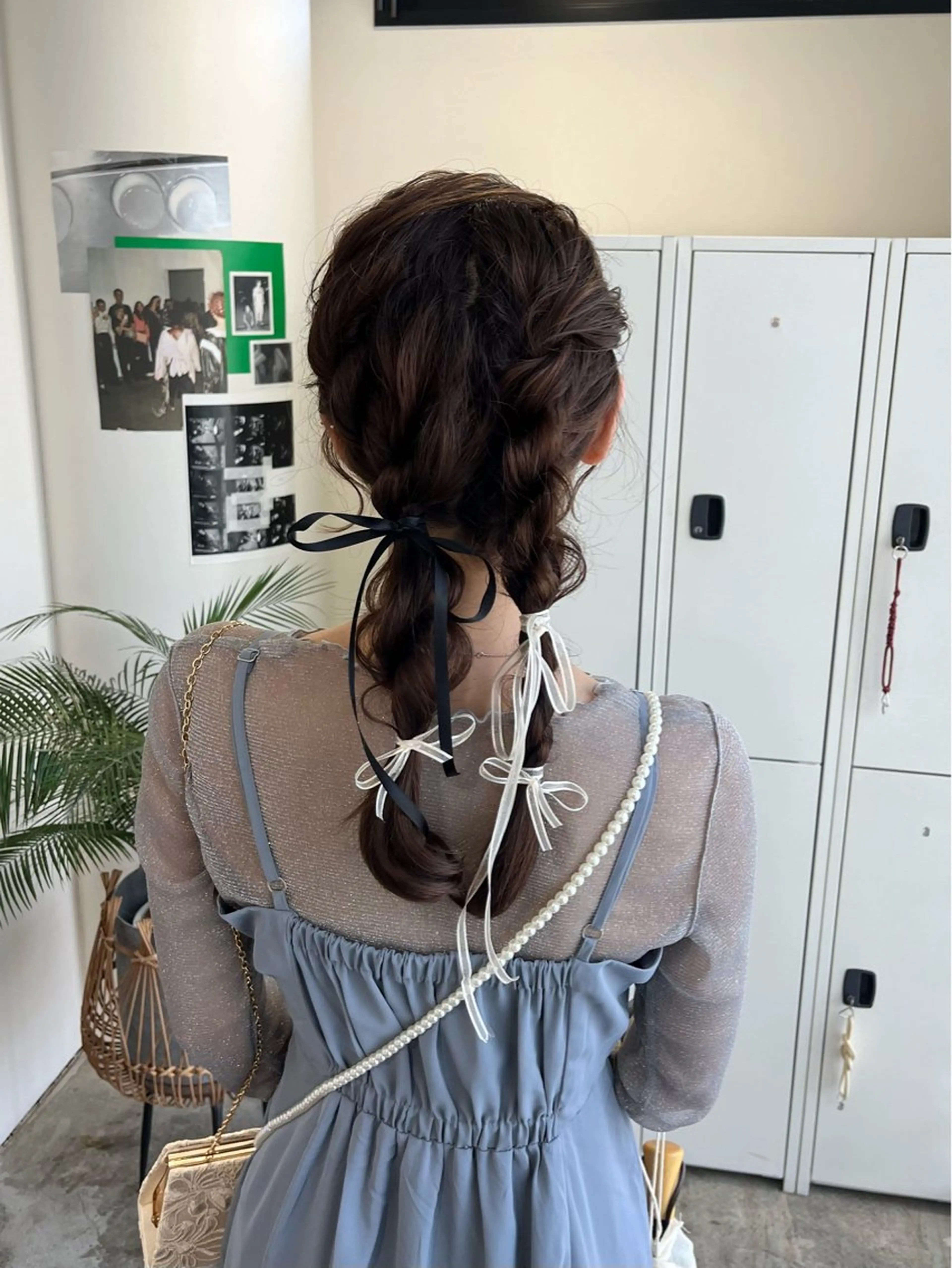 セミロング ヘアアレンジ 結婚式・ブライダル ヘアセット 🟡ひろの/ツヤ カラー/髪質改善🟡のヘアスタイル