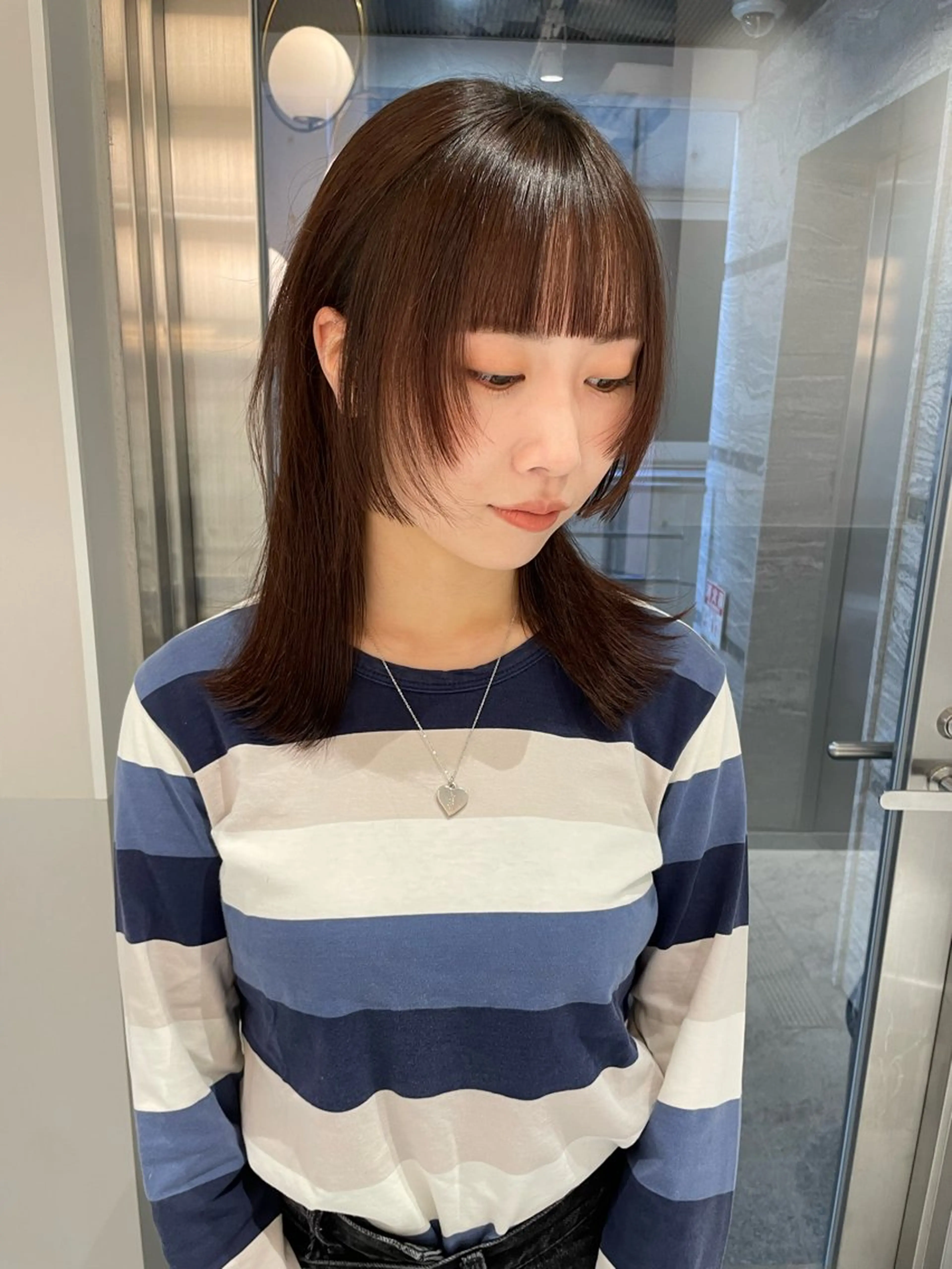 ミディアム カラー satsuki 暖色・ブラウンカラーのヘアスタイル