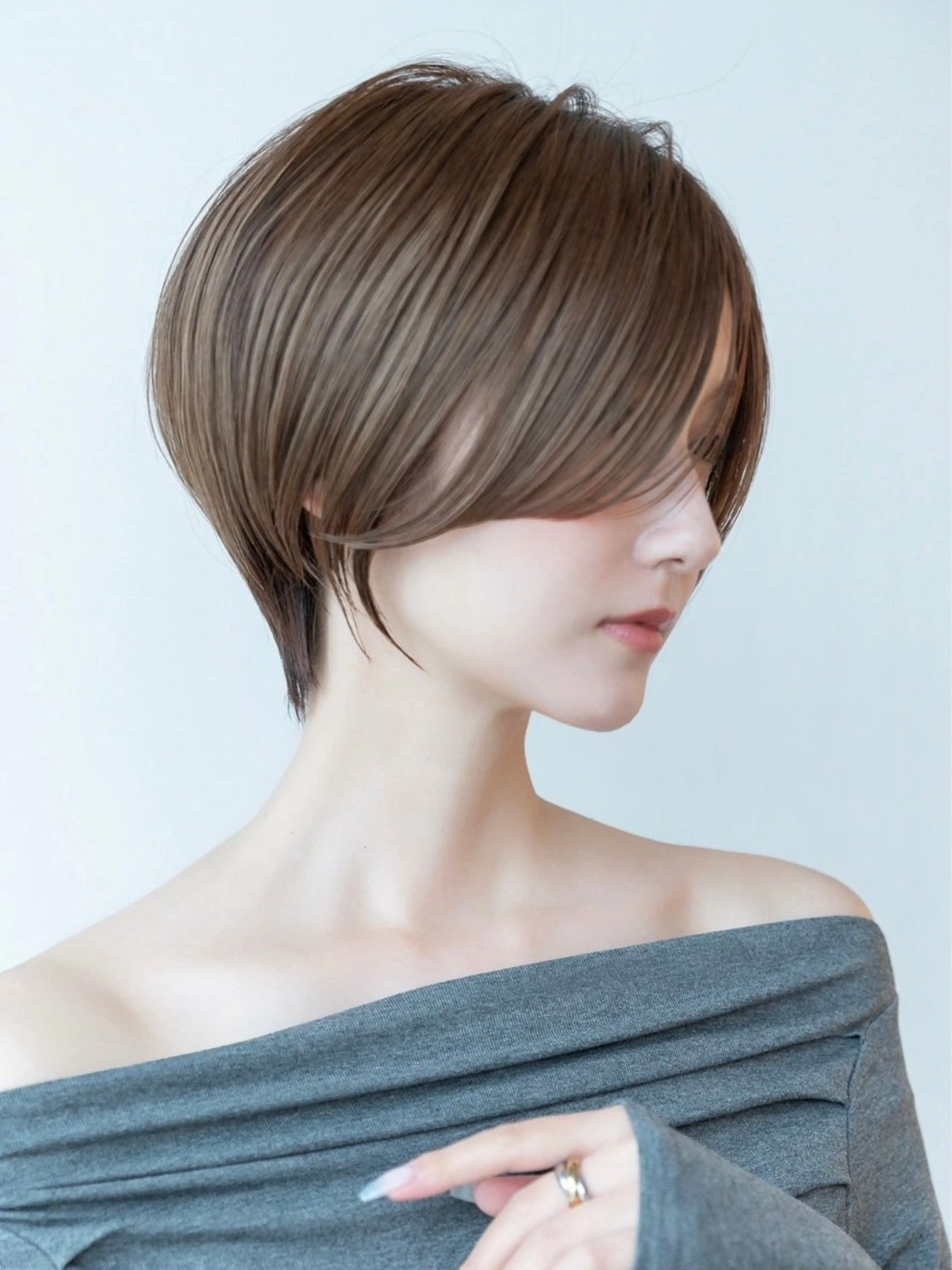 ショート カラー カット ヘアカラー 縮毛矯正 トリートメント 田中航平/渋谷ボブ/ レイヤーボブのヘアスタイル