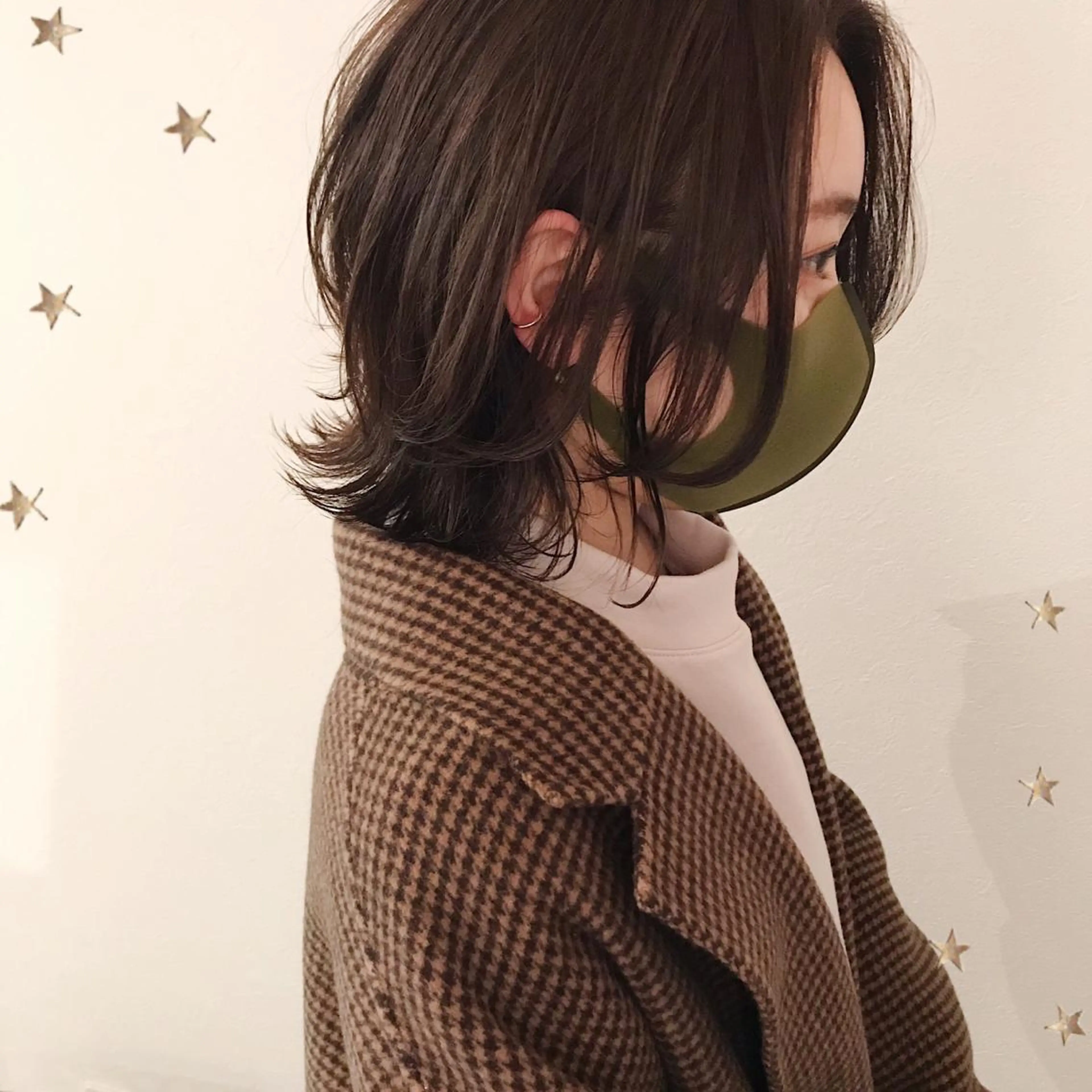 ミディアム カット 市川 千夏のヘアスタイル