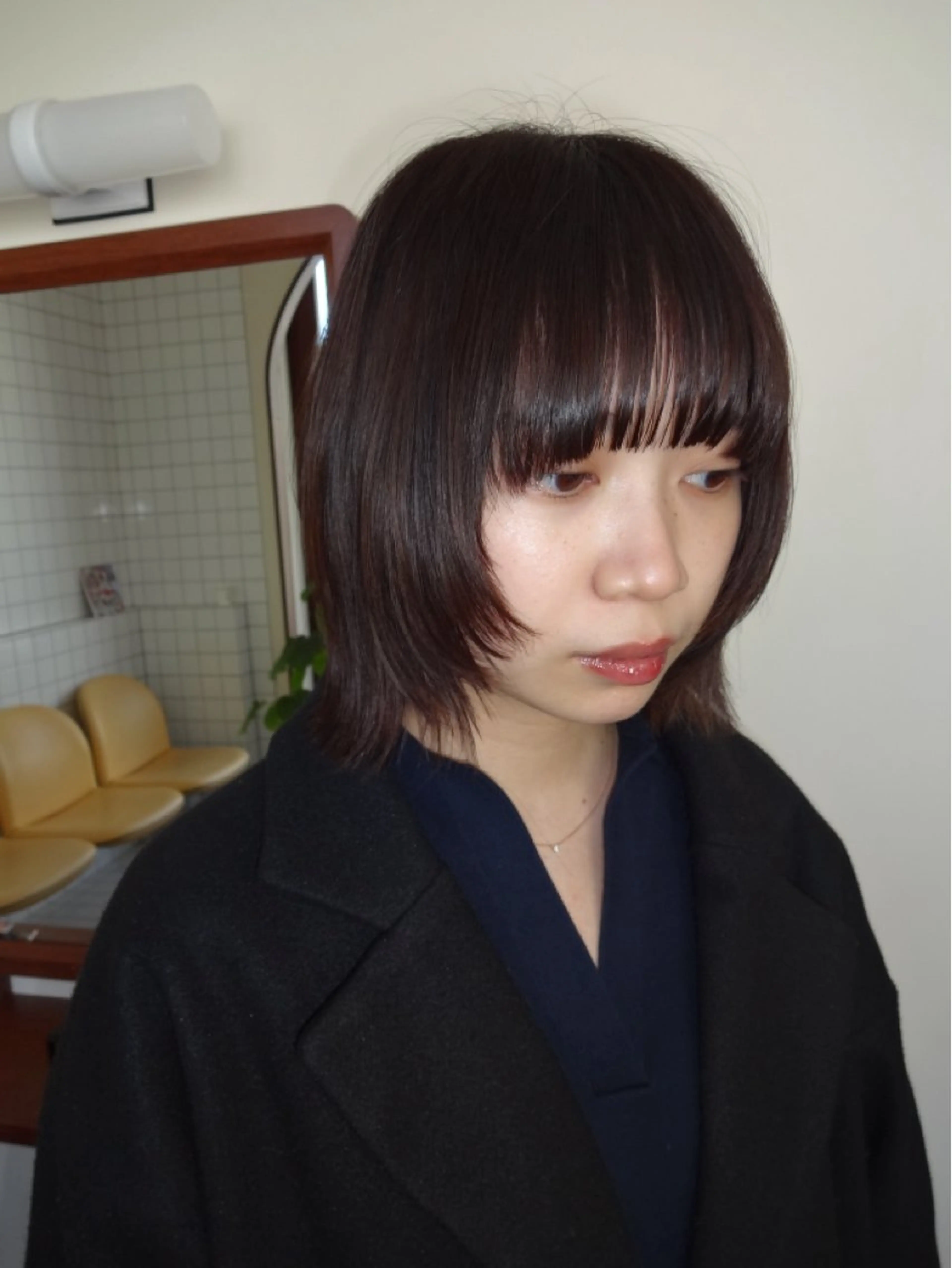 ミディアム ミディアムパーマ レイヤーカット ボブパーマ/パーマ ウルフパーマのヘアスタイル