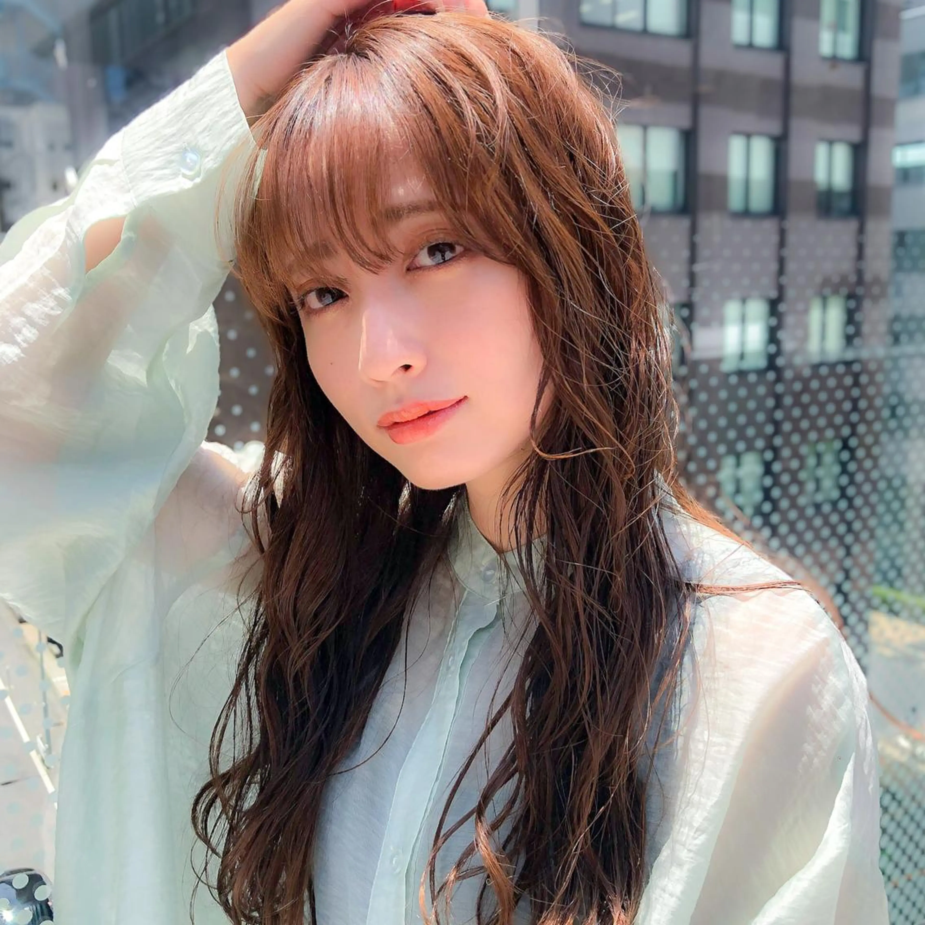 セミロング カラー たぴ。ぱつっとボブ/ つや髪🍒髪質改善のヘアスタイル