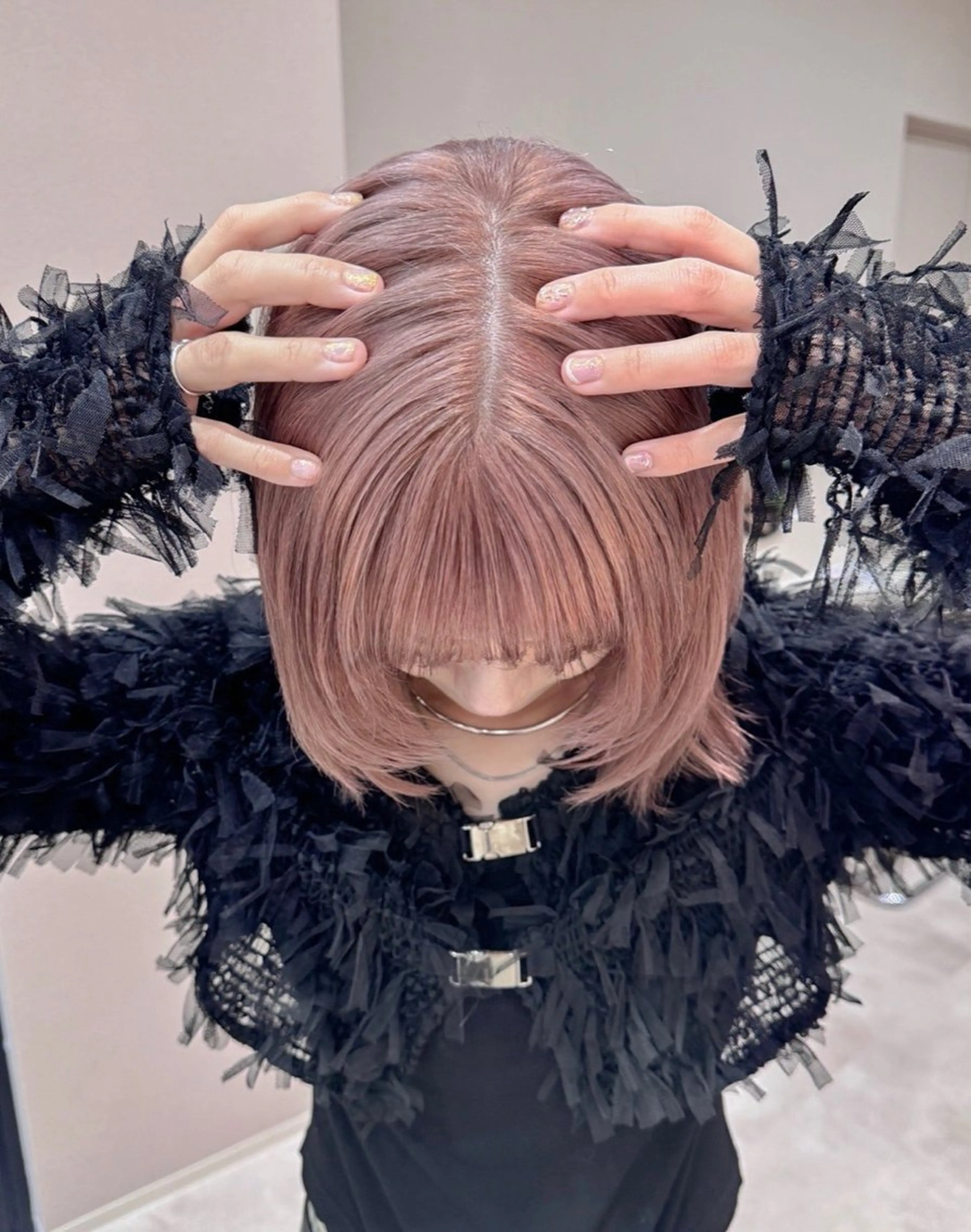 カラー ベージュカラー ピンクカラー ピンクベージュ ヘアカラー ハイトーン／暖色 👩🏼HONOKAのヘアスタイル