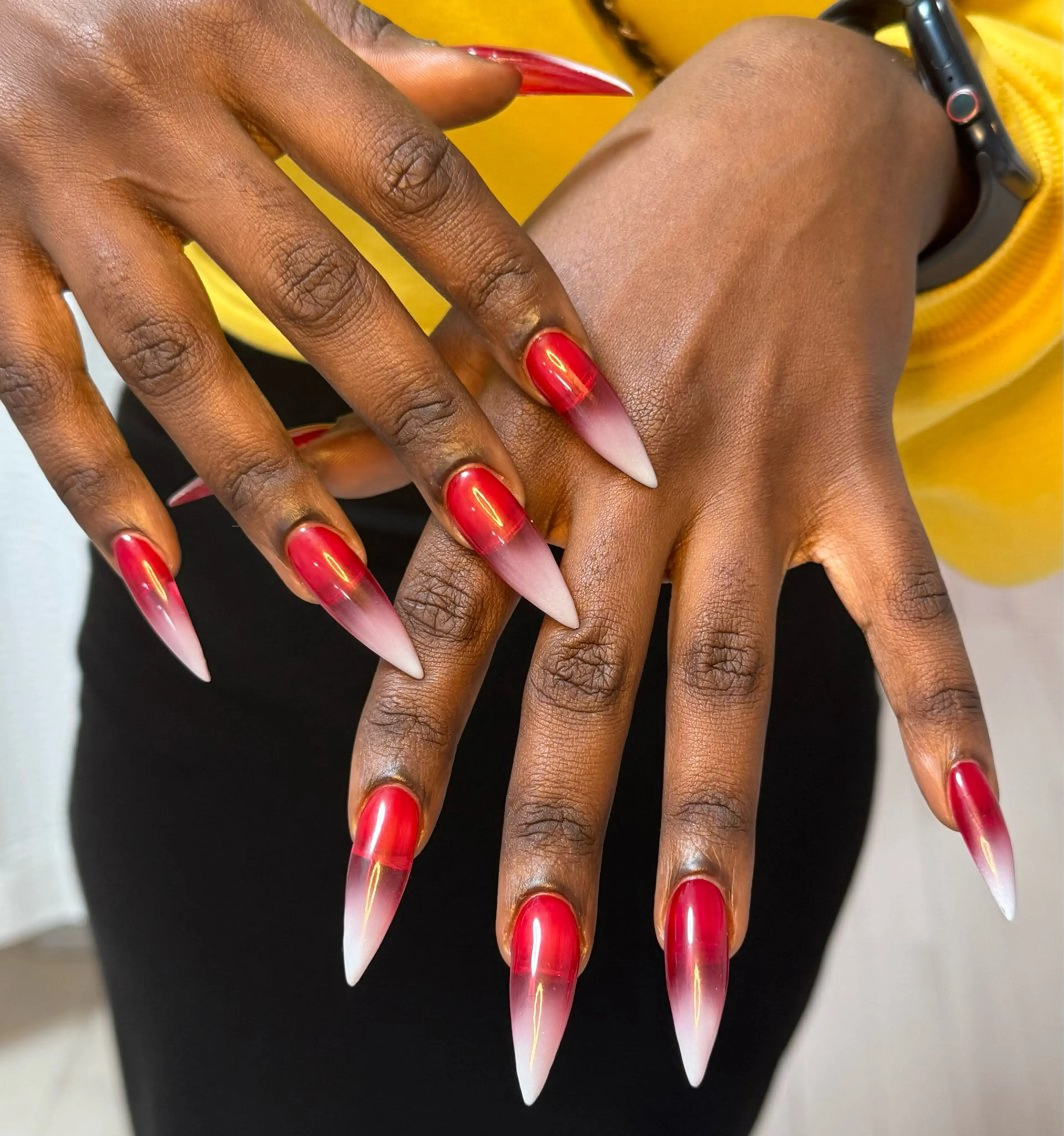 ネイル アートネイル オーロラネイル チークネイル フレンチネイル ガラスフレンチ 🎀🎀YooLi Nail Salonのネイルデザイン