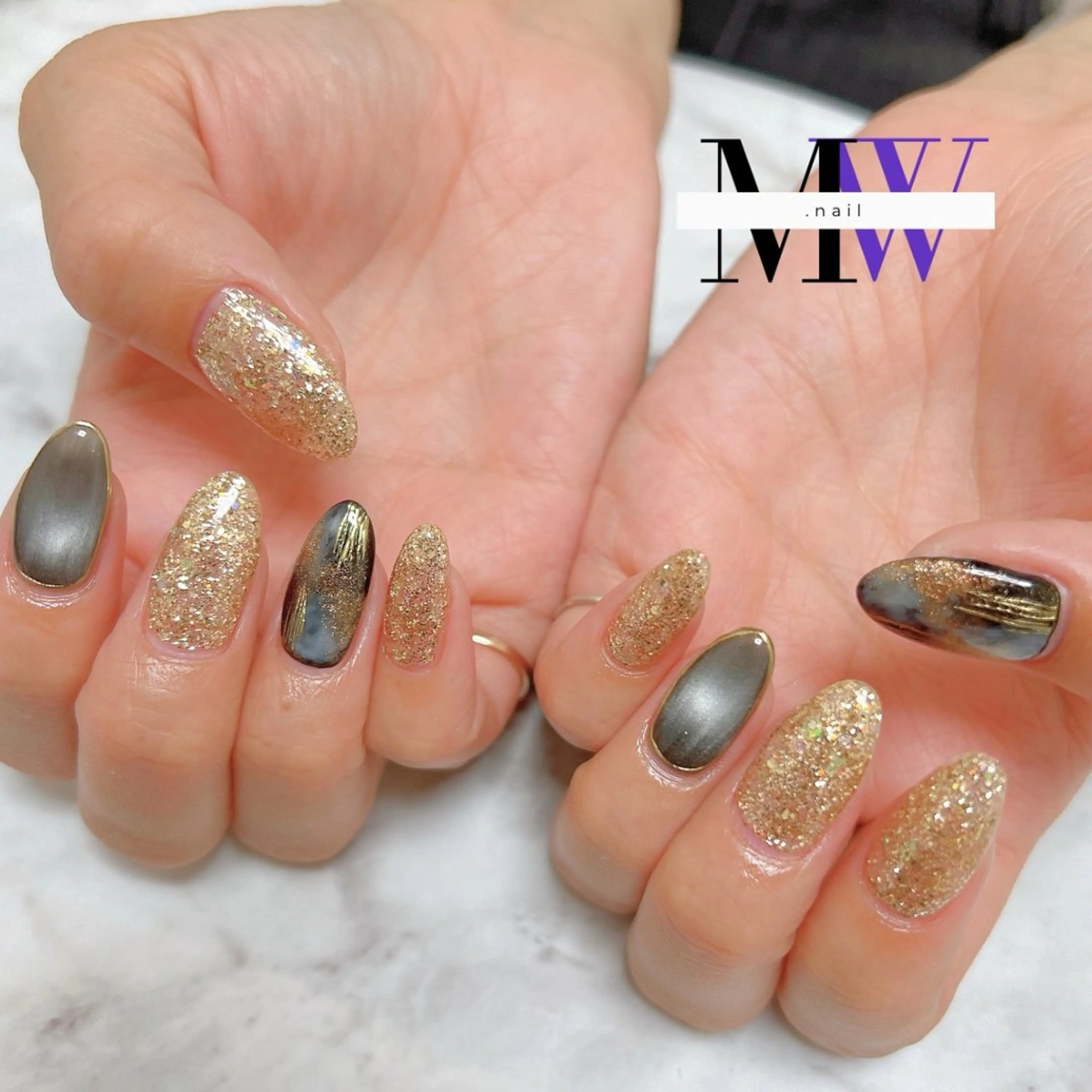 ネイル ニュアンスネイル ハンドネイル MW .nailのネイルデザイン