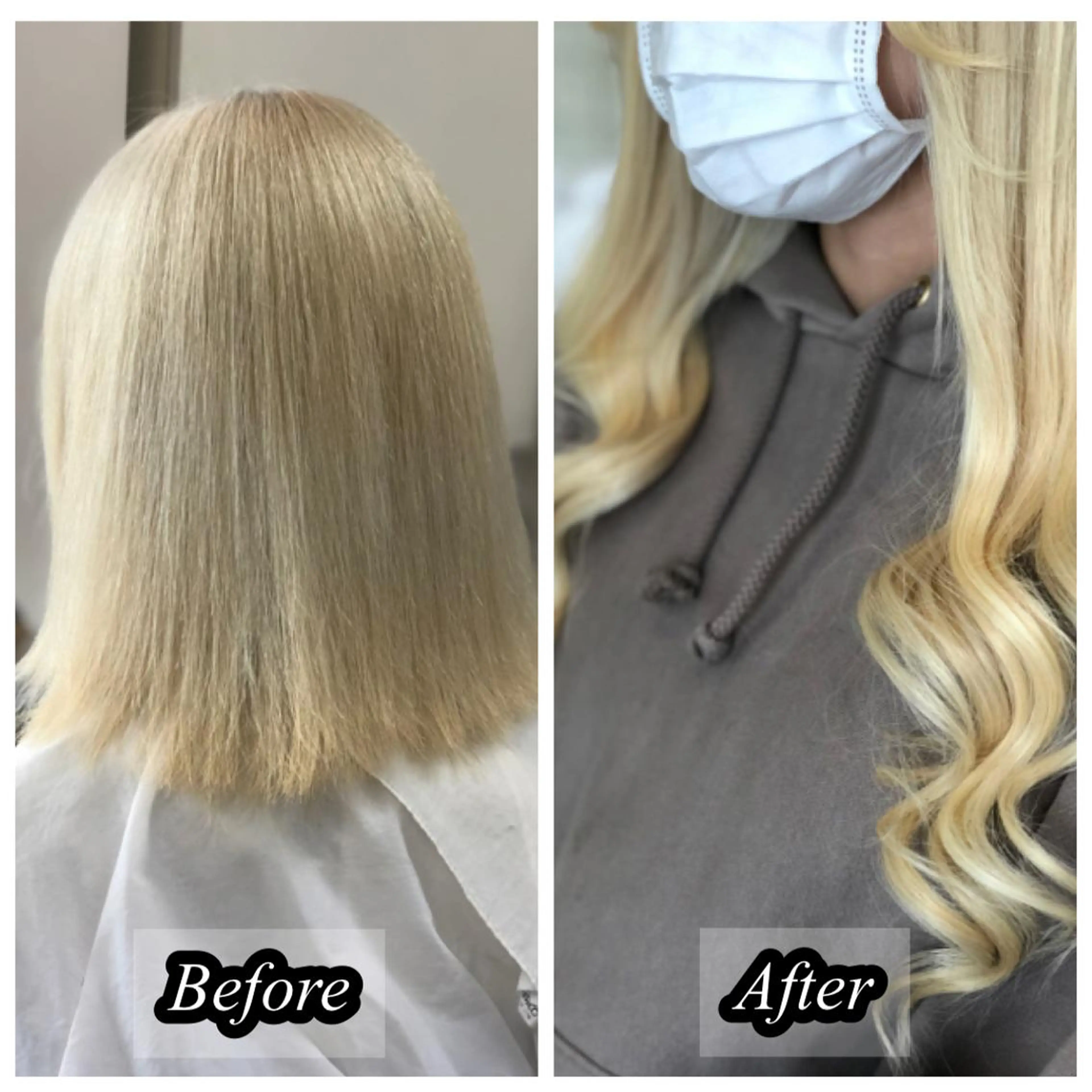 ロング シールエクステ エクステ ハイライト 韓国風ヘア レイヤーカット エクステ ✂︎CHII/ 白髪ぼかしのヘアスタイル