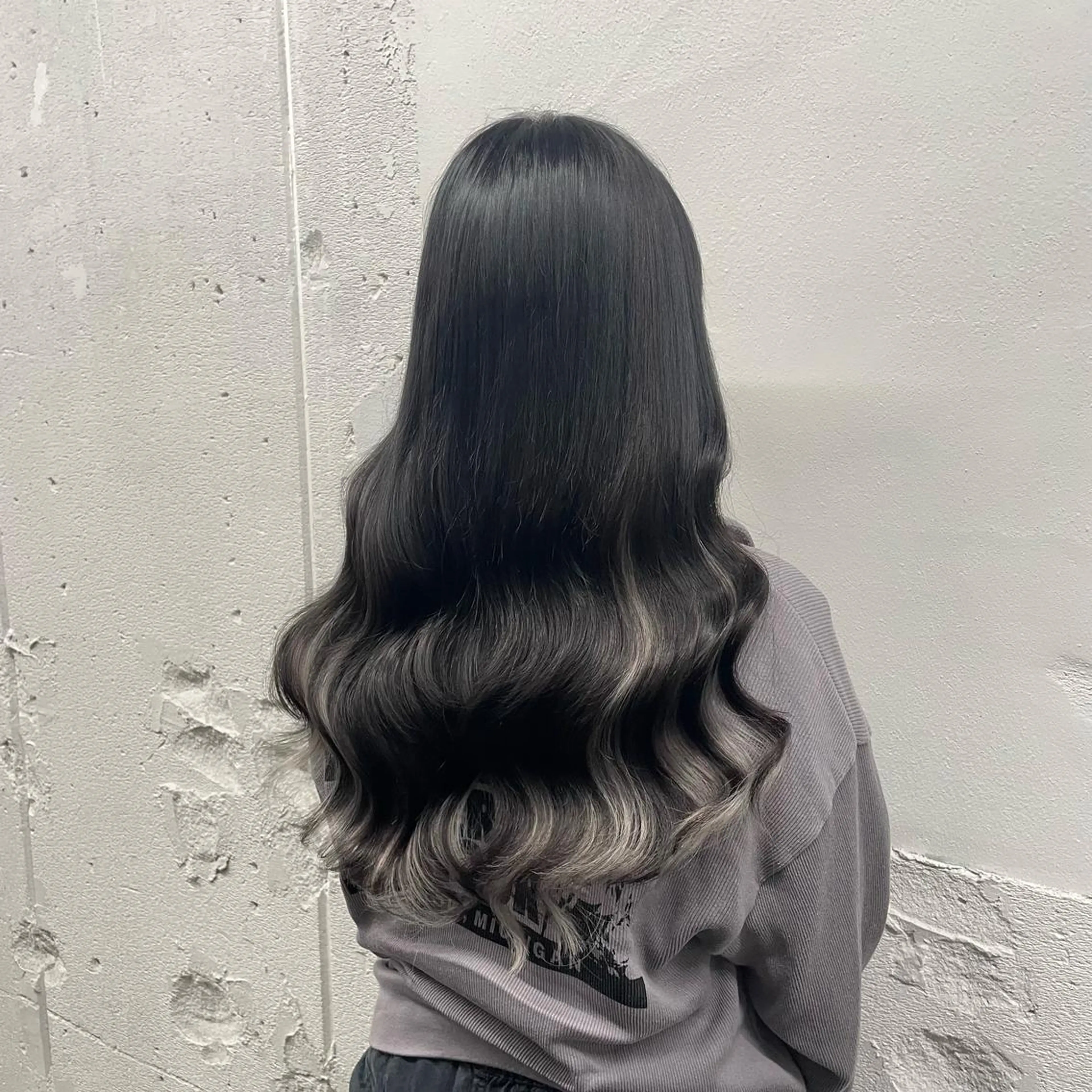 ロング カラー シールエクステ バレイヤージュ ミストバング ダブルカラー  フェイスフレーミング ヘアカラー エクステ 🧡艶髪ちゅるん髪 🫧🧡YUKI❄️のヘアスタイル