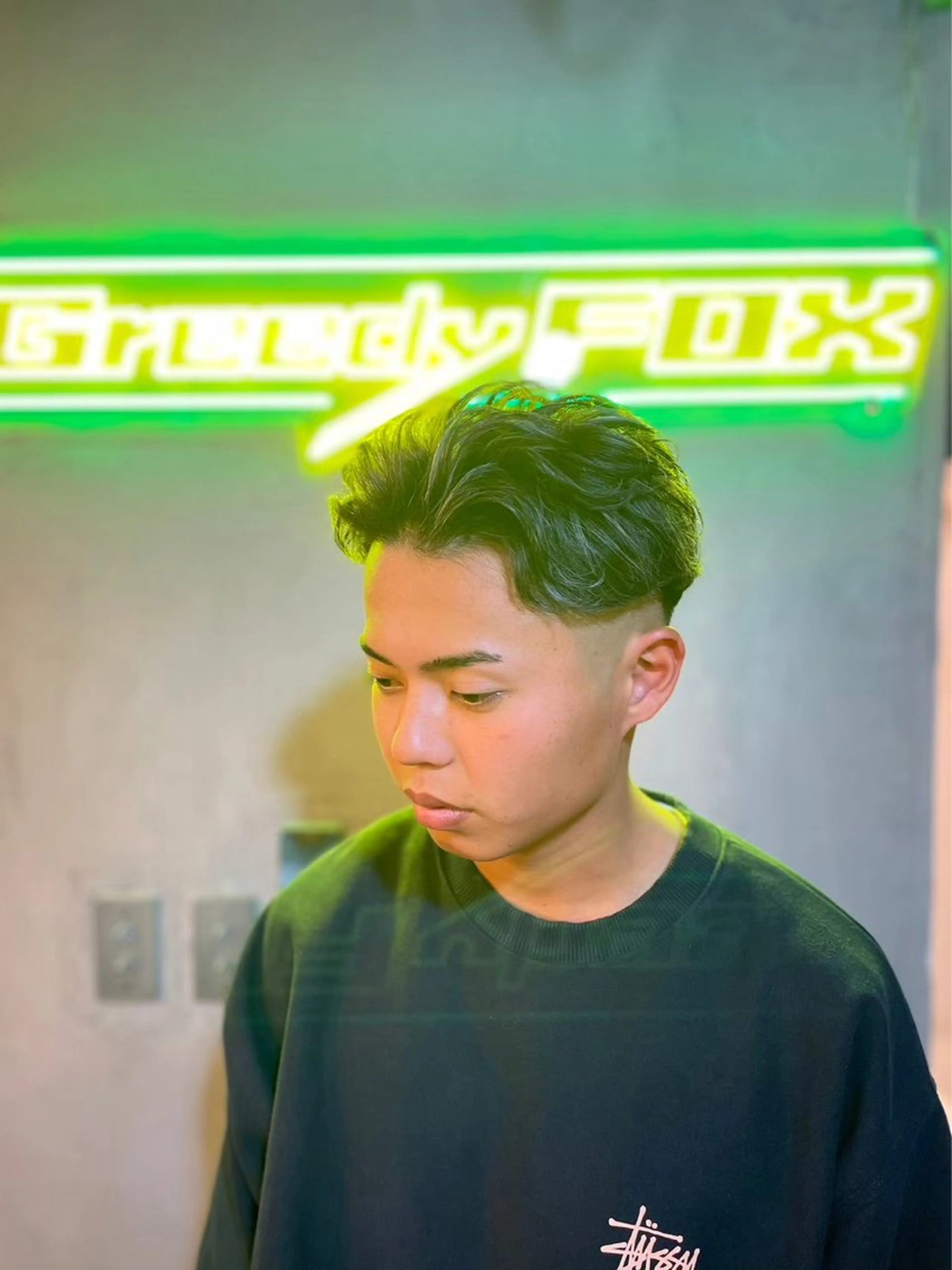 ミディアム パーマ カット パーマ dunhill 斉藤 大樹/メンズカットのヘアスタイル