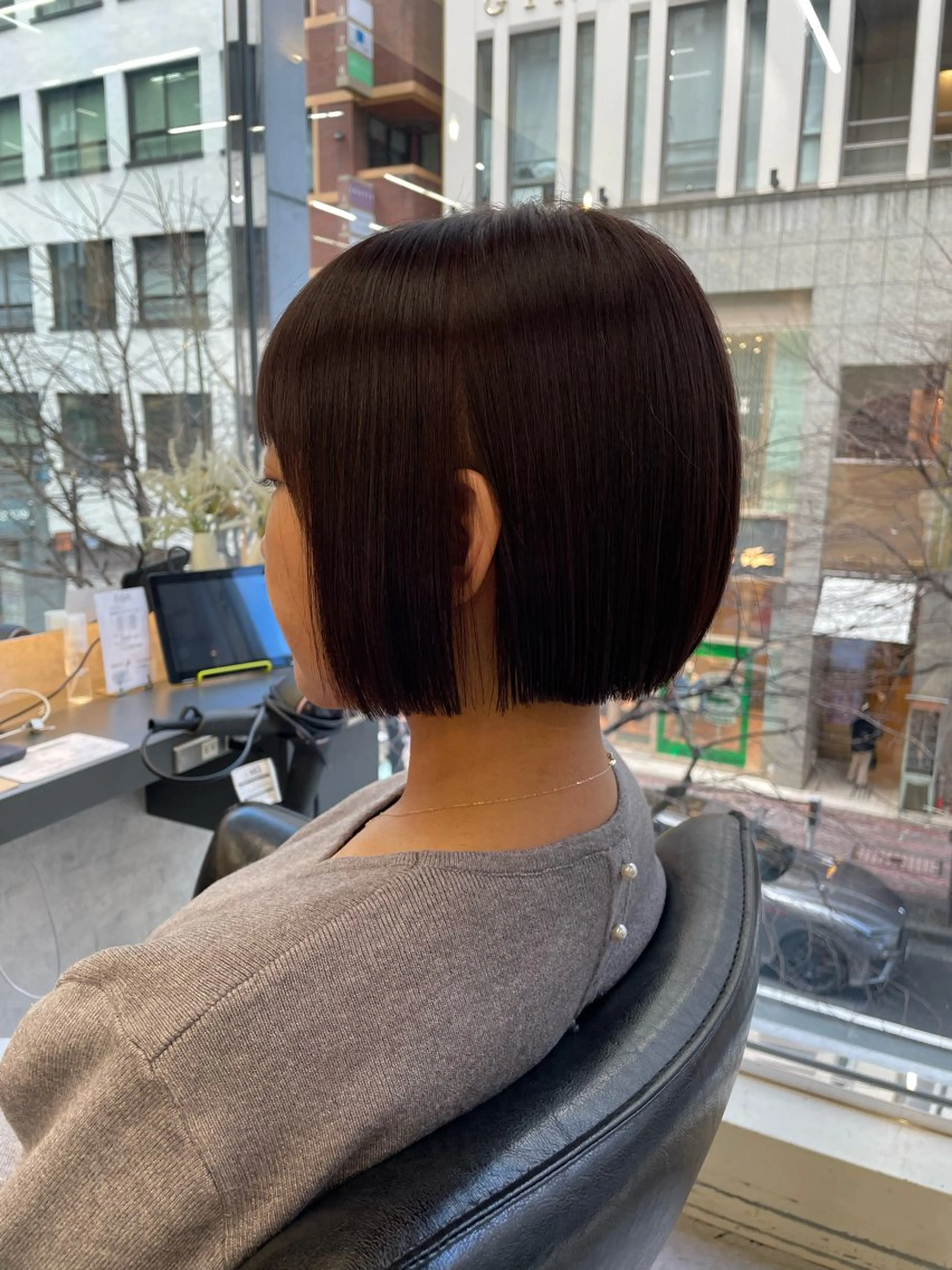 ショート カラー レイヤー×顔周 り×髪質改善/MIUのヘアスタイル