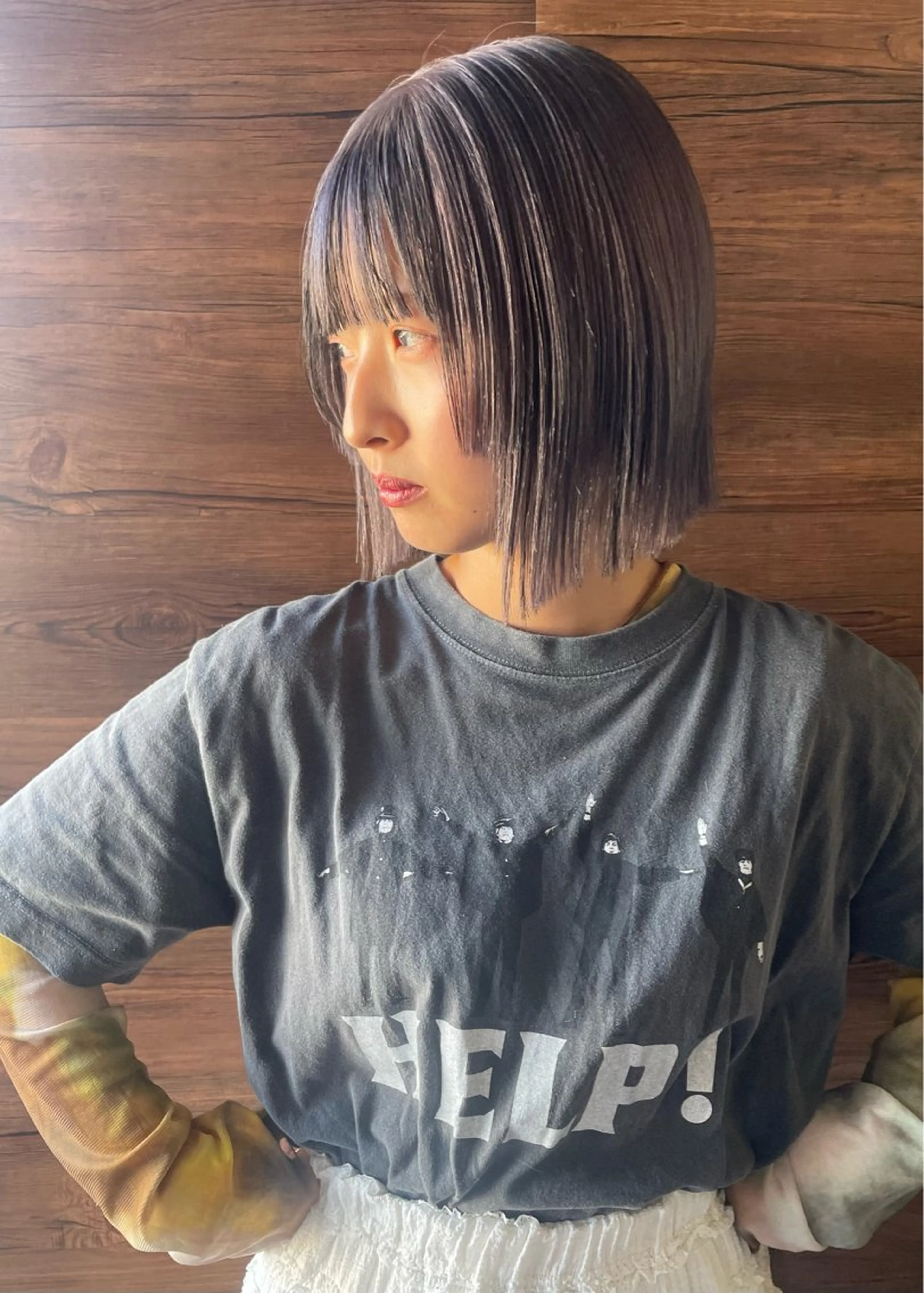 ミディアム カラー 東 みのりのヘアスタイル