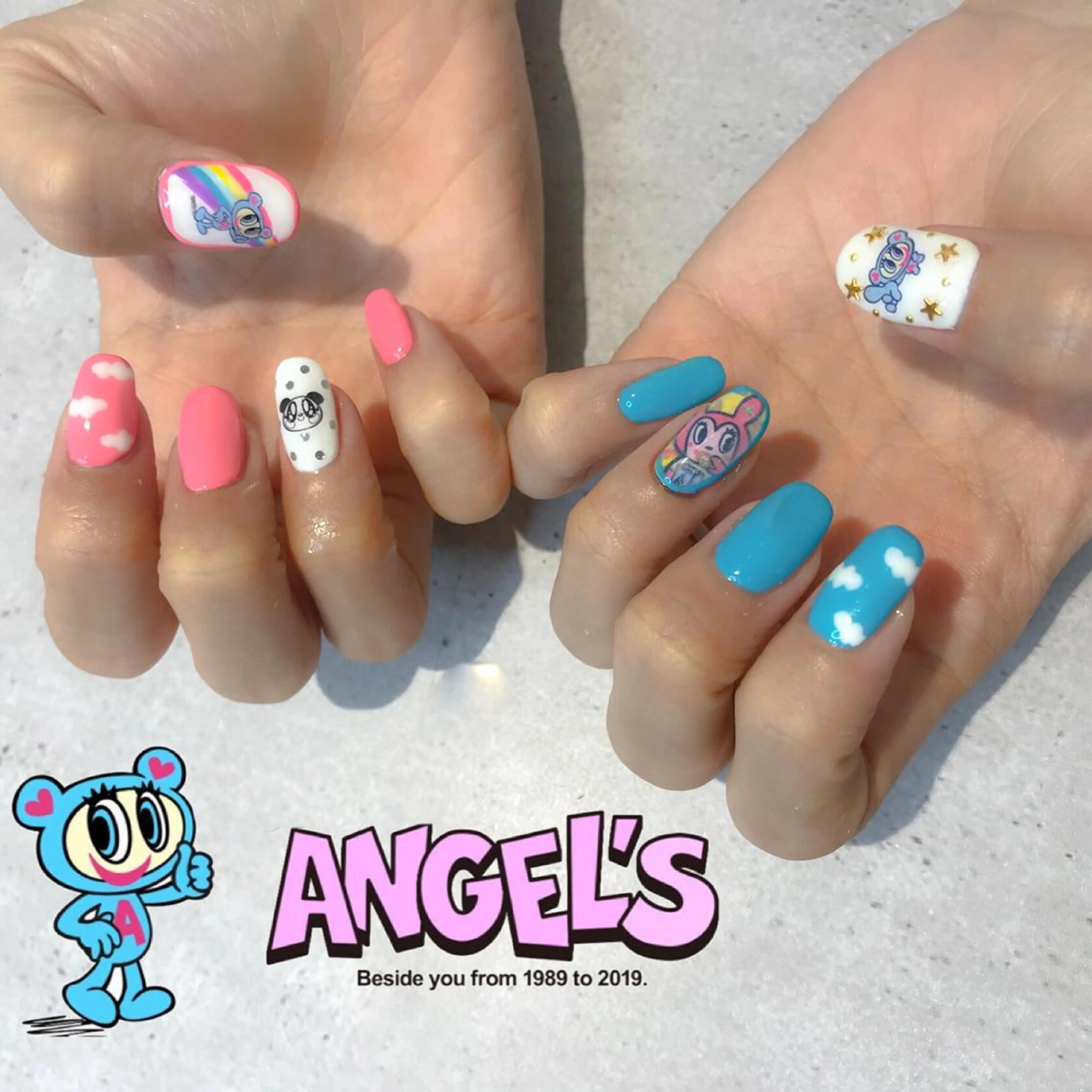 ネイル ブルー ジェルネイル 4/2ご予約 ◎ 本田 知美ꯁꯧのネイルデザイン