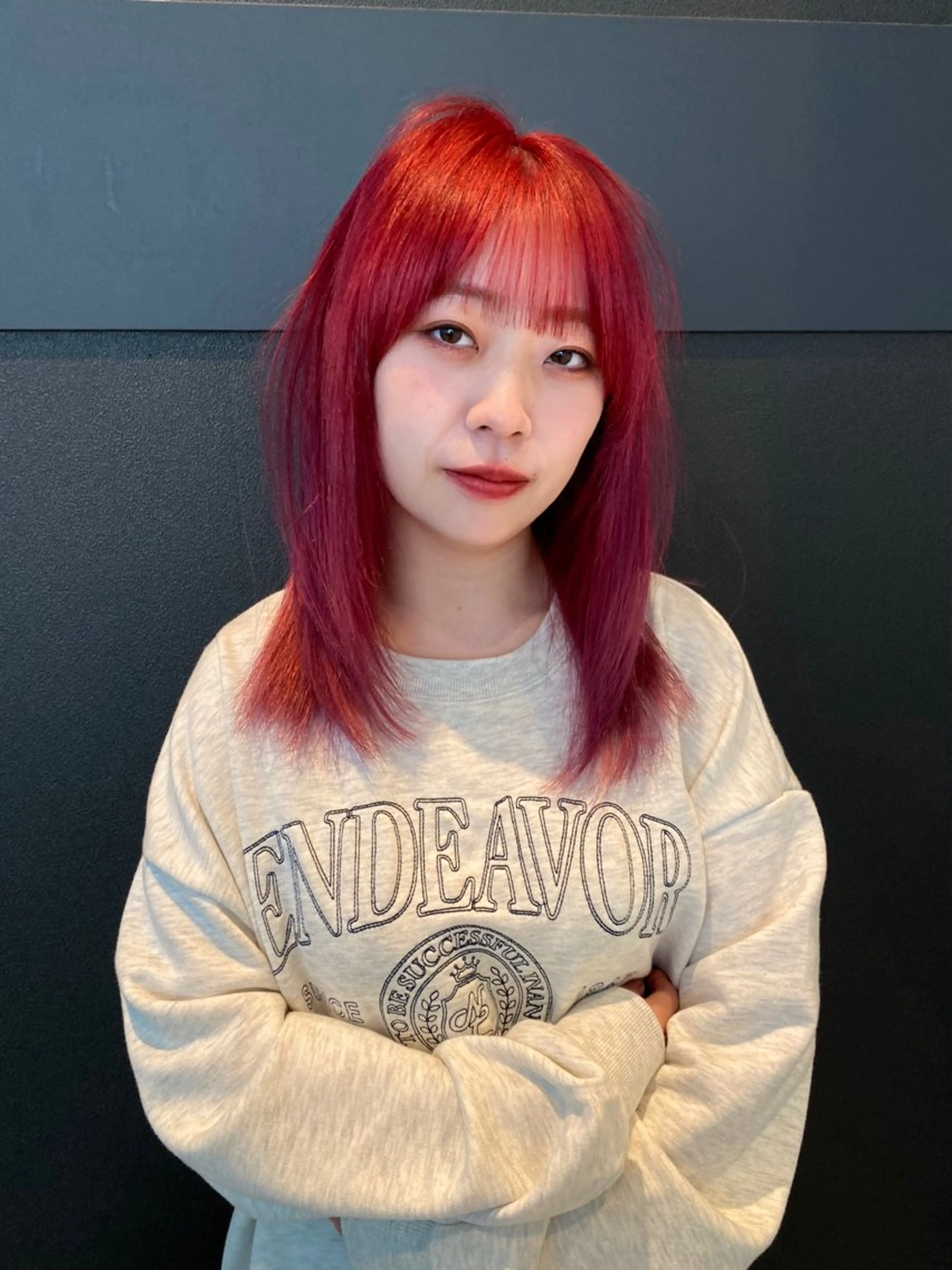 セミロング カラー ブリーチ カット ヘアカラー トリートメント mai / linoah˚✧のヘアスタイル