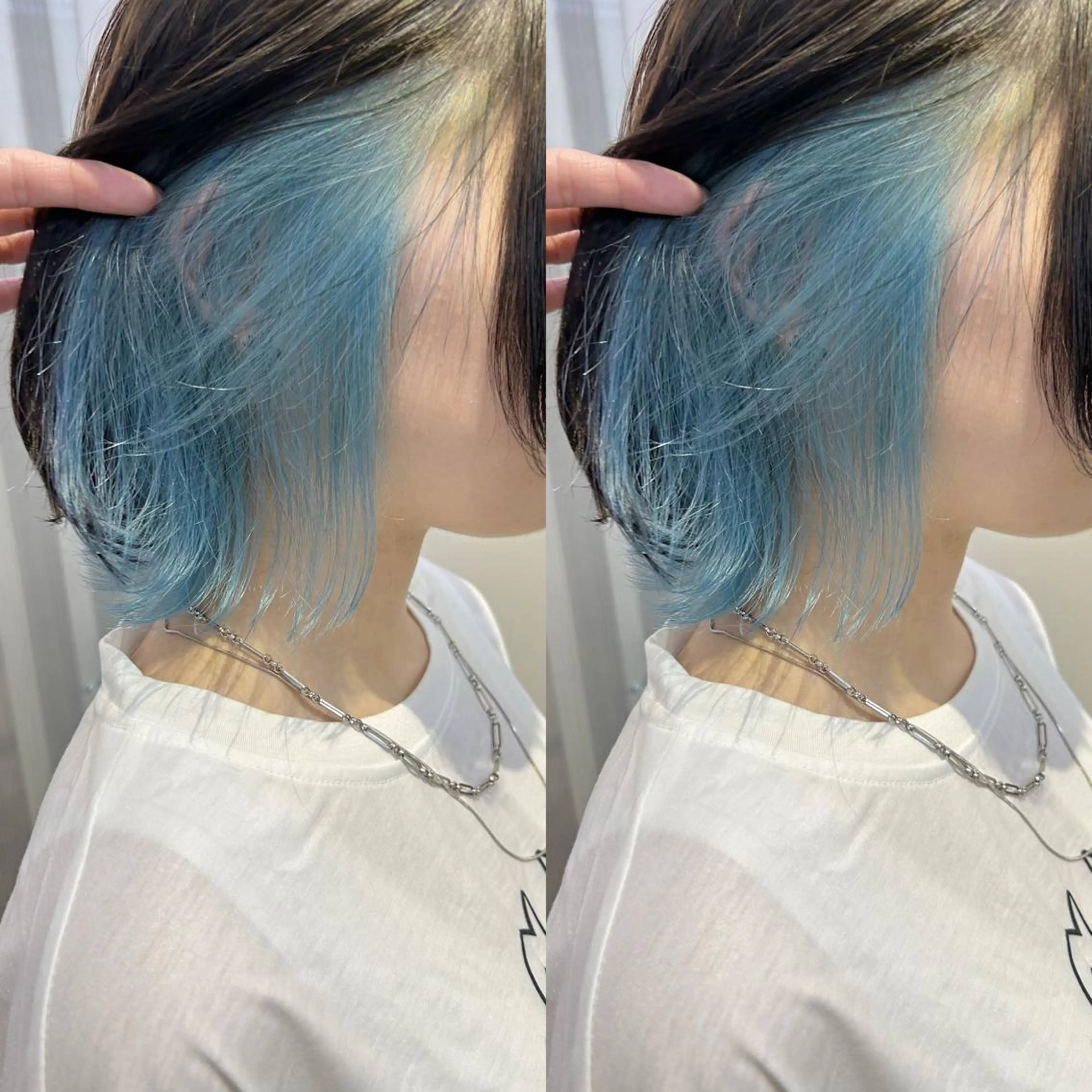 ミディアム カラー ヘアカラー トリートメント yoriダブルカラー 代表すがわらのヘアスタイル